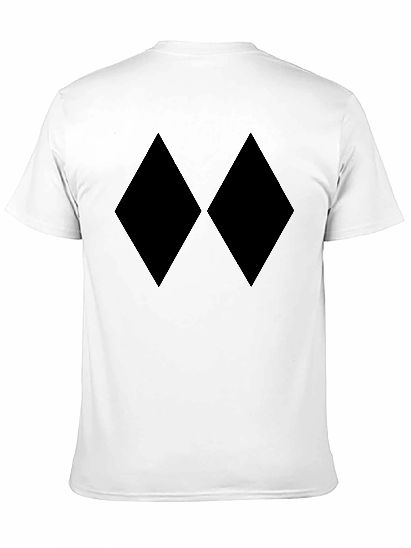 Black Diamond Pattern T-Shirt - Minimalist Style