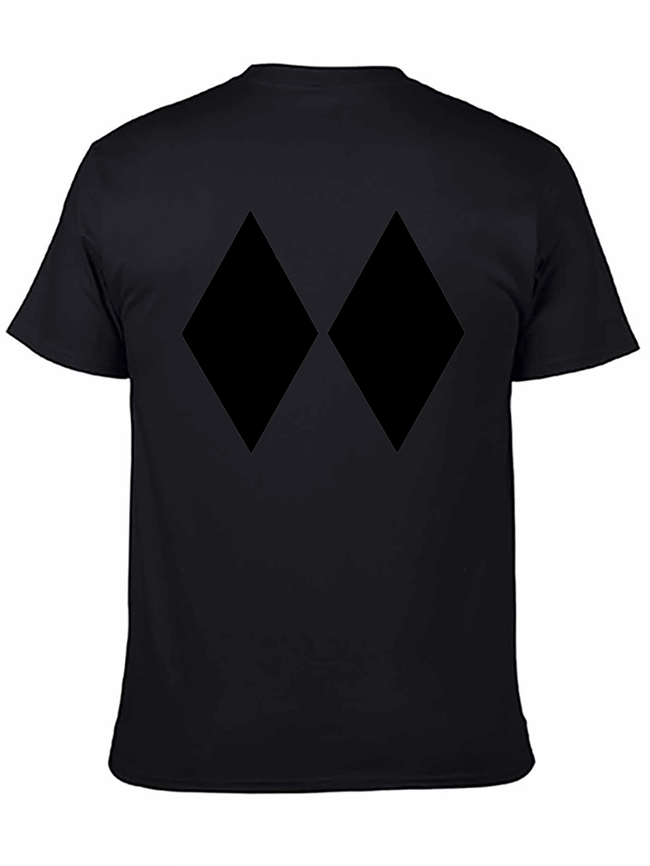 Black Diamond Pattern T-Shirt - Minimalist Style