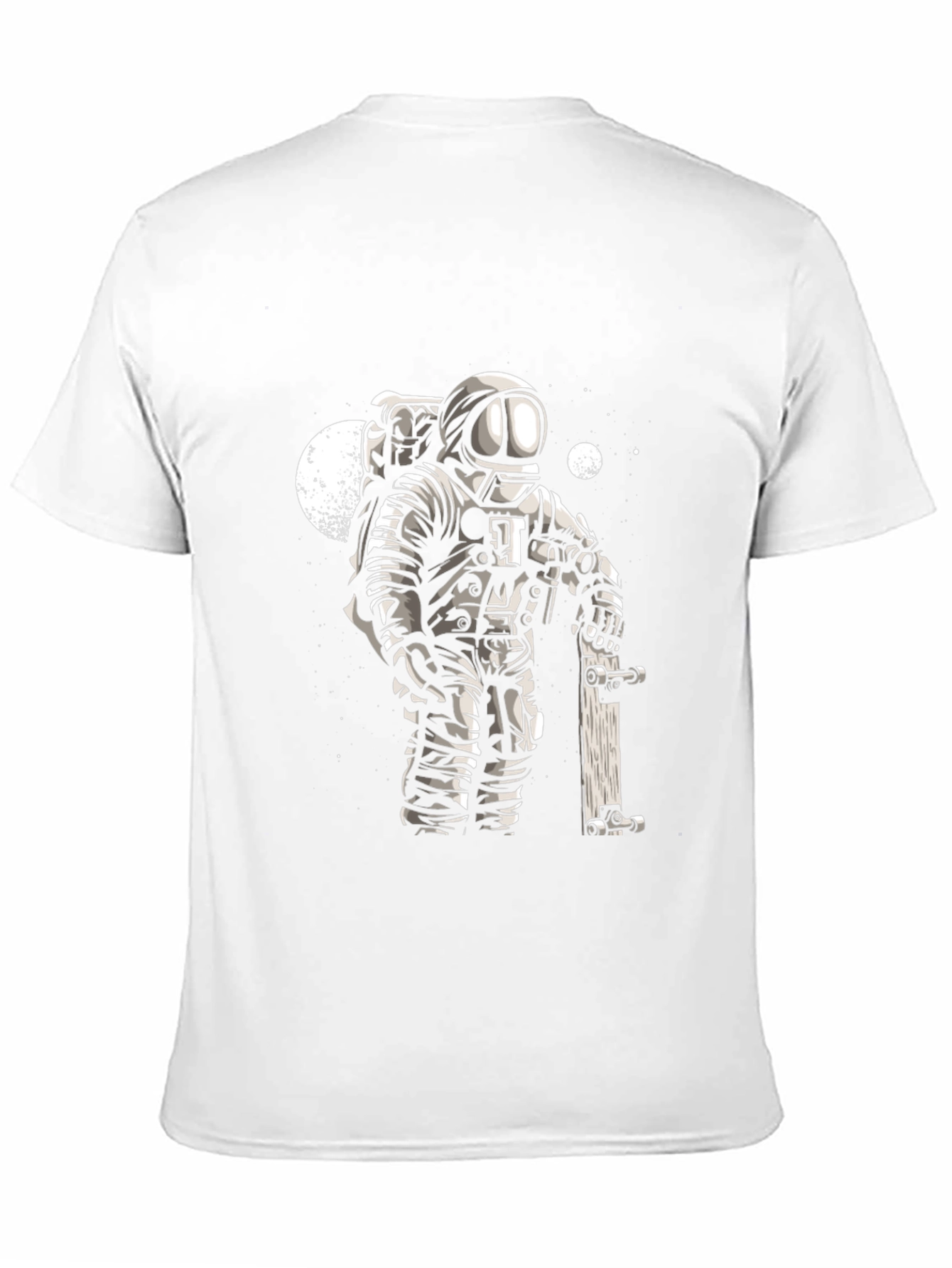 Astronaut Skateboarder Graphic Tee - Cool Black T-Shirt