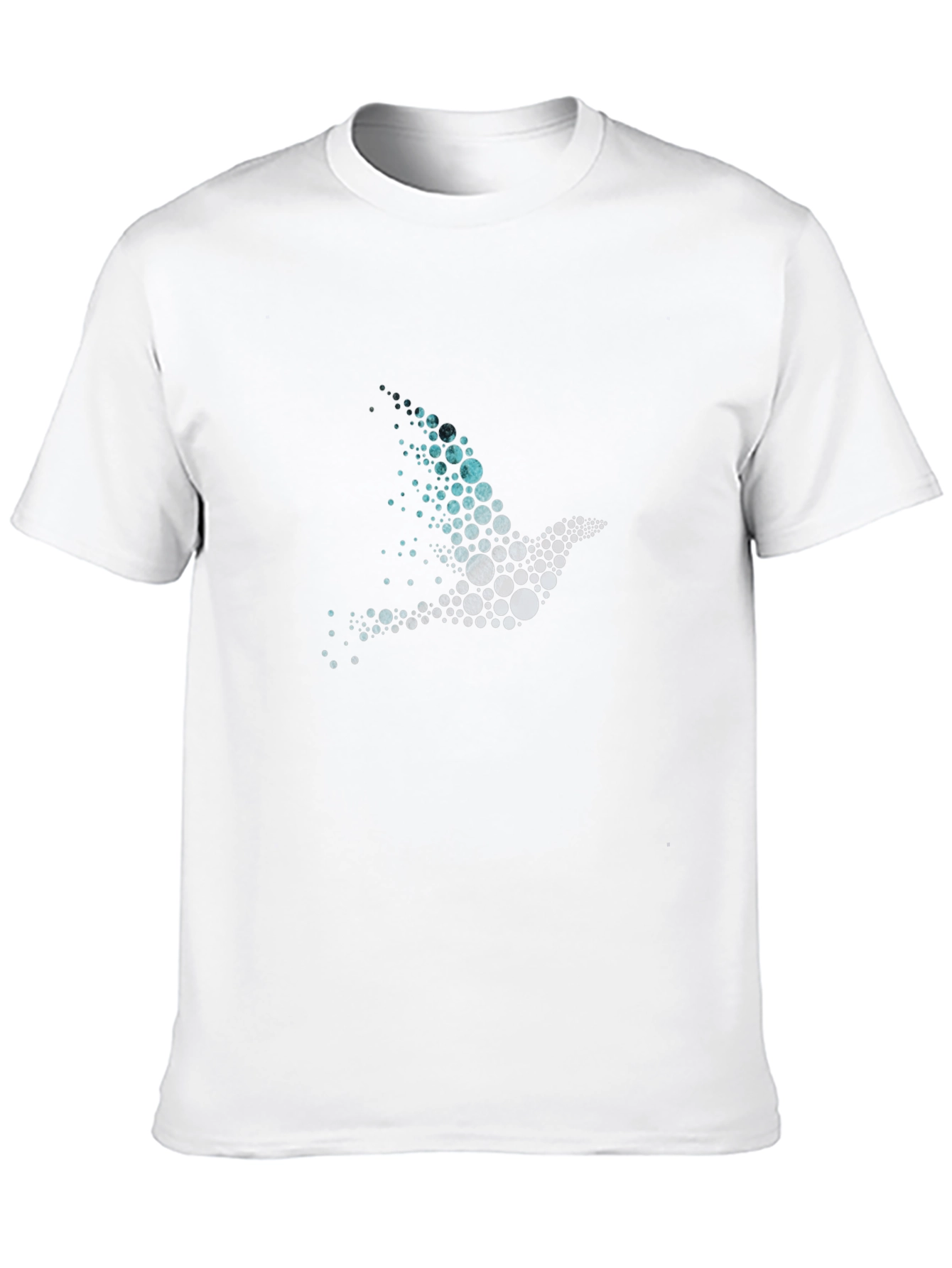 Abstract Bird Graphic Mens Black T-Shirt