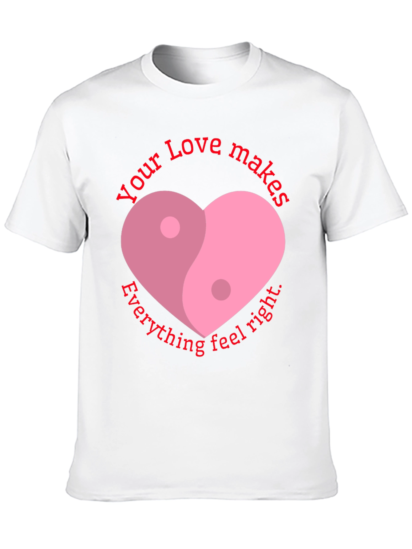 Yin Yang Heart Love T-Shirt - Feel Right