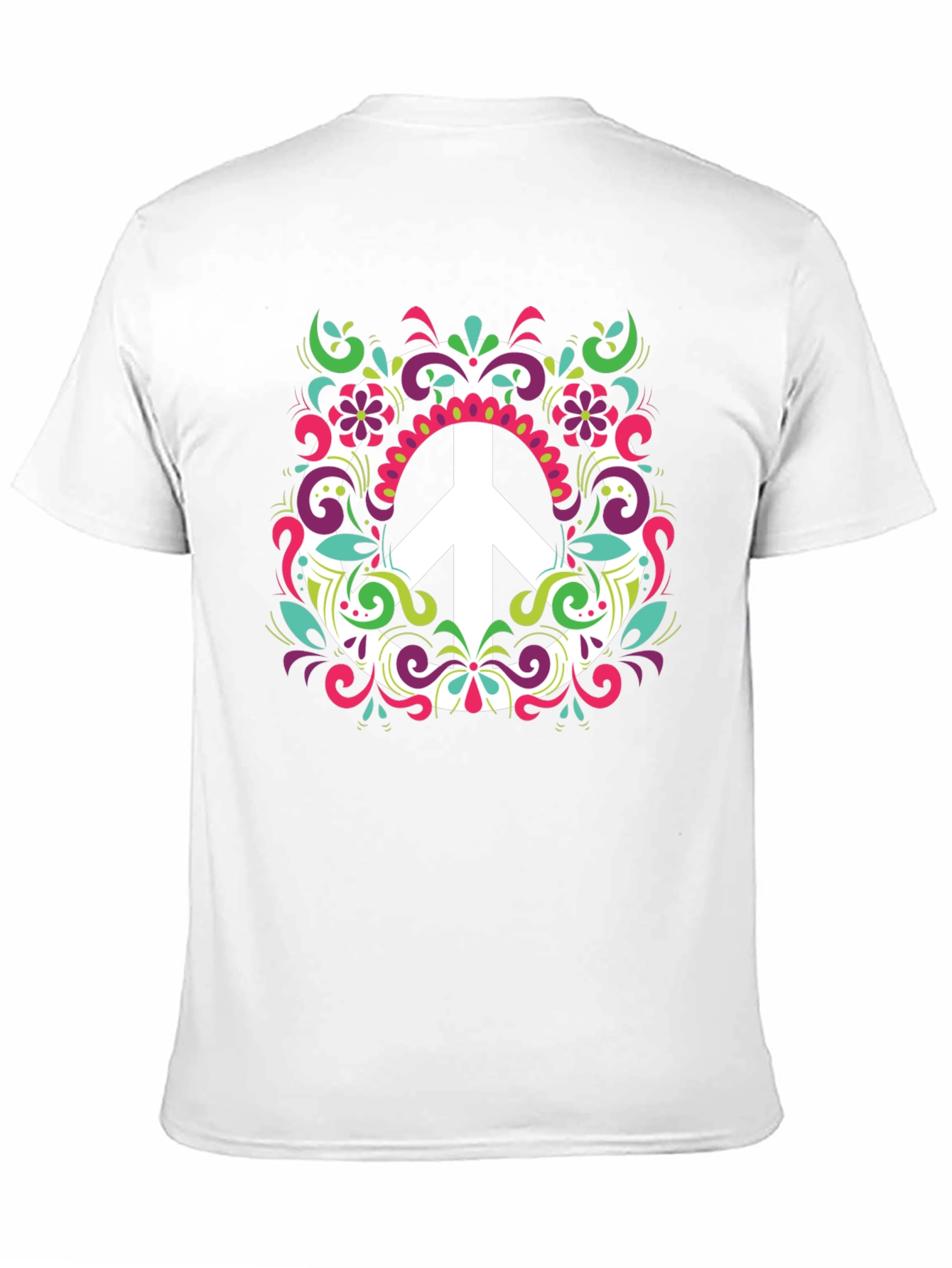 Peace Sign Graphic Tee - Mens Black T-Shirt
