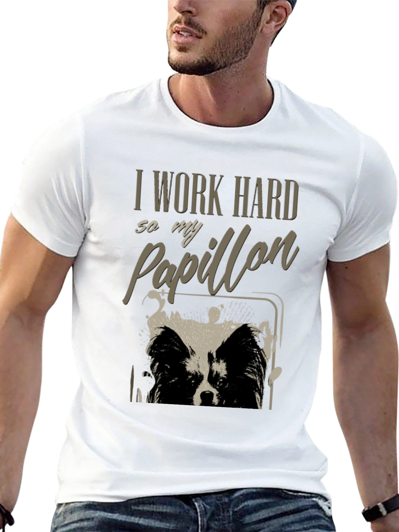 I Work Hard So My Papillon T-Shirt