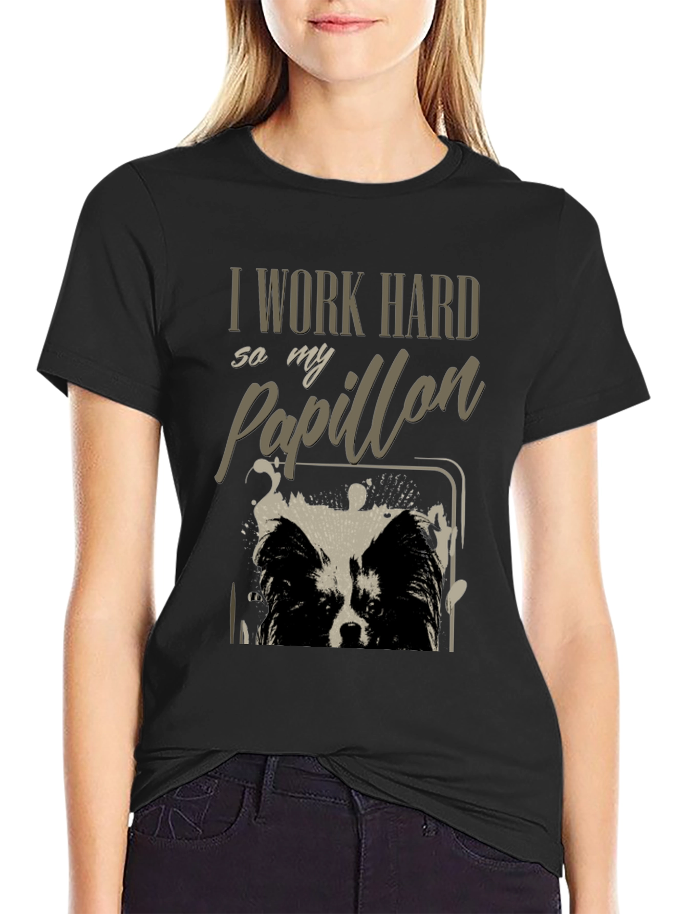 I Work Hard So My Papillon T-Shirt