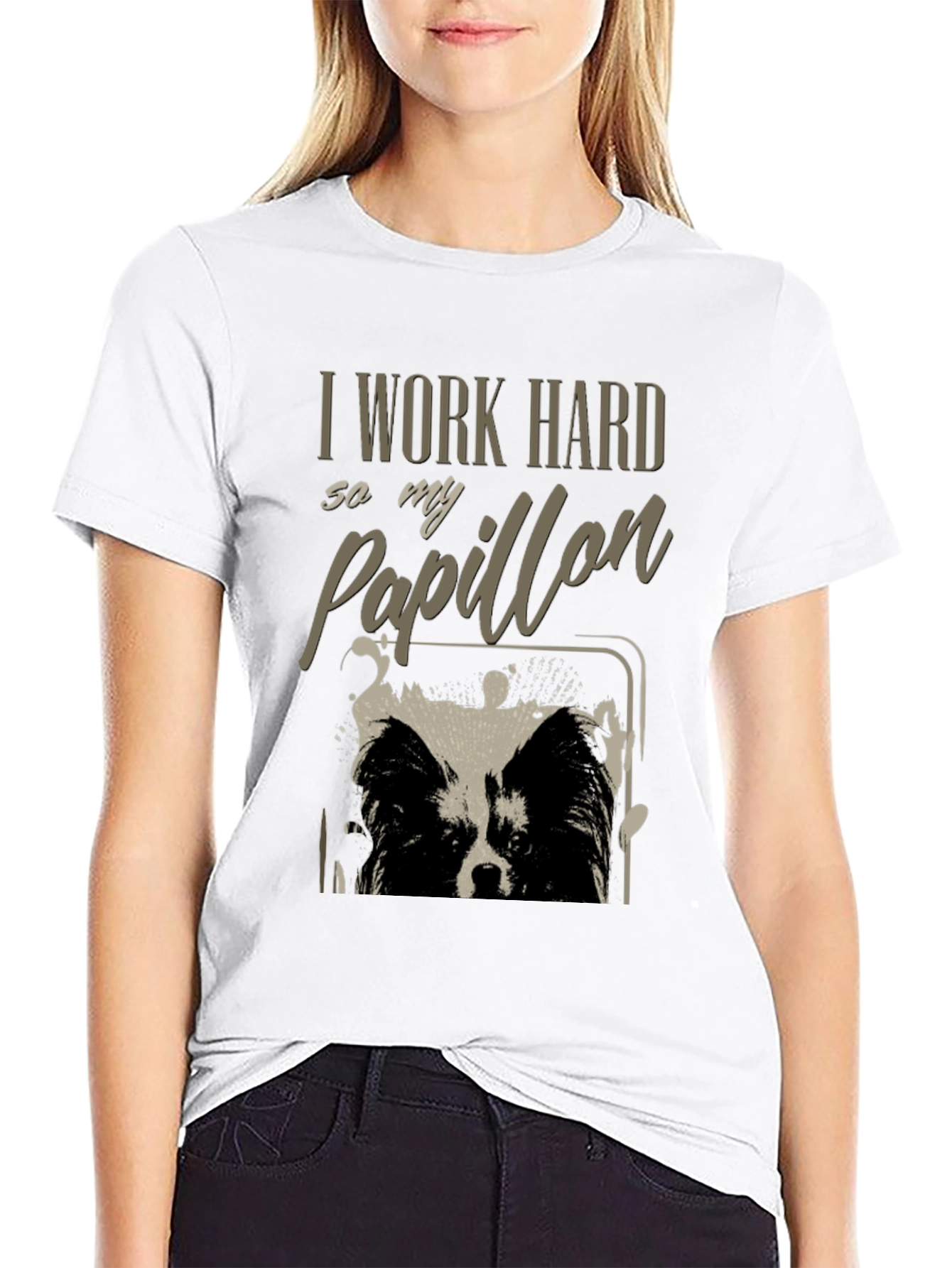 I Work Hard So My Papillon T-Shirt