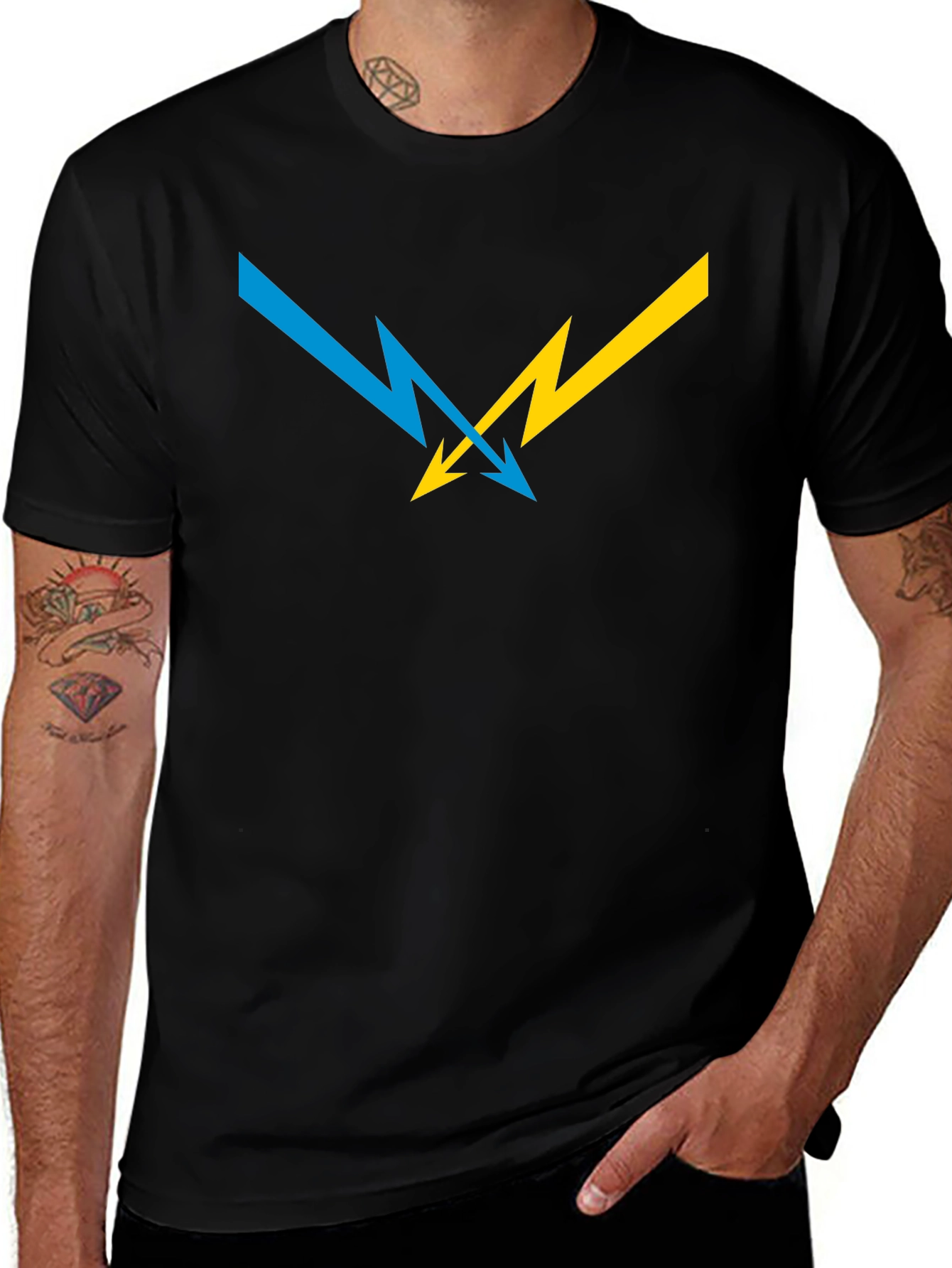 Striking Lightning Bolt Graphic Tee