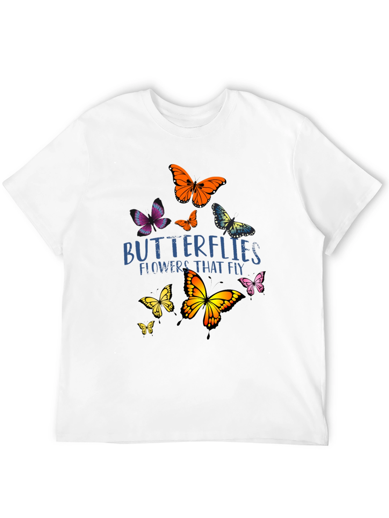 Butterfly Graphic Print Black T-Shirt