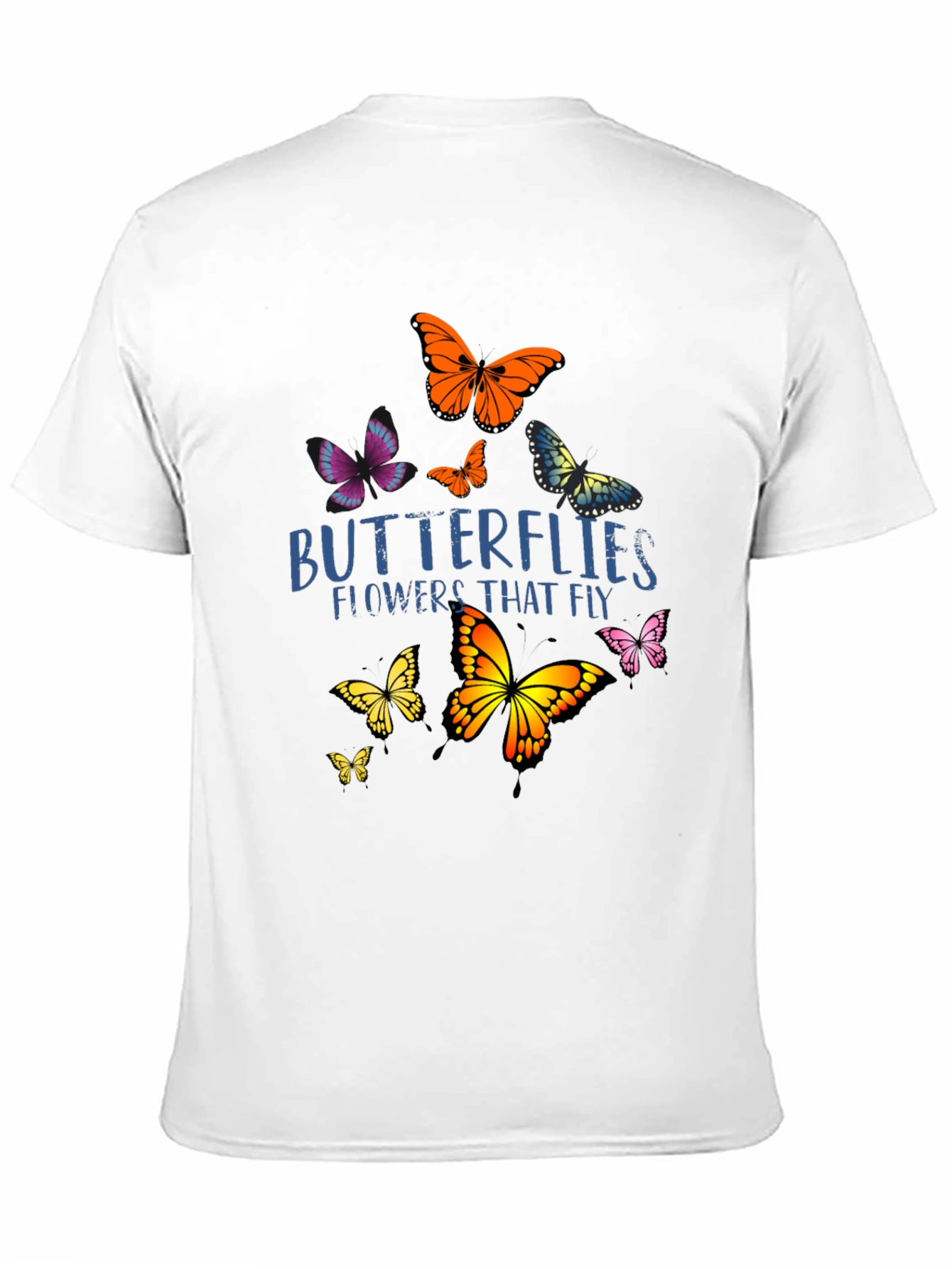 Butterfly Graphic Print Black T-Shirt