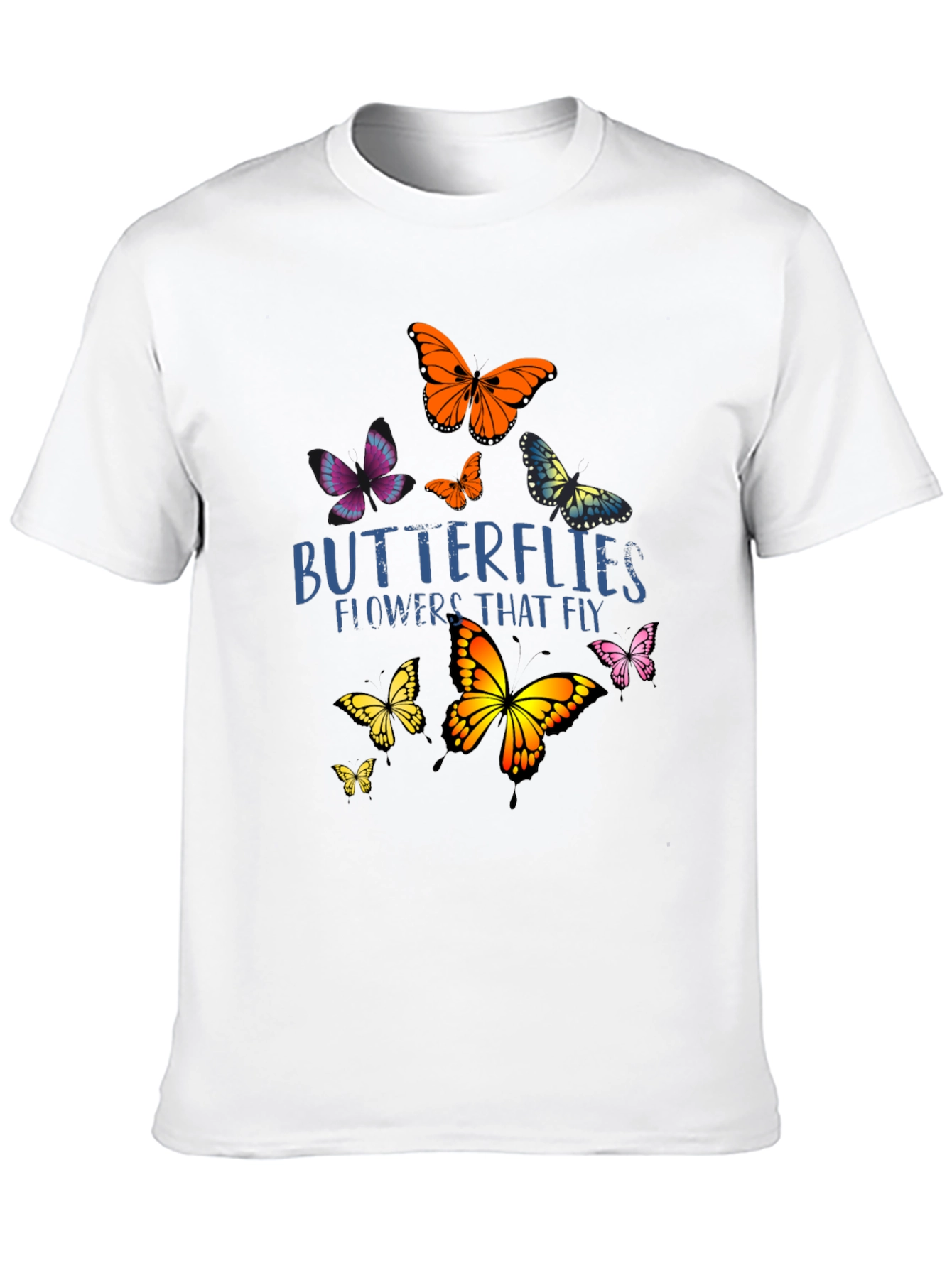 Butterfly Graphic Print Black T-Shirt