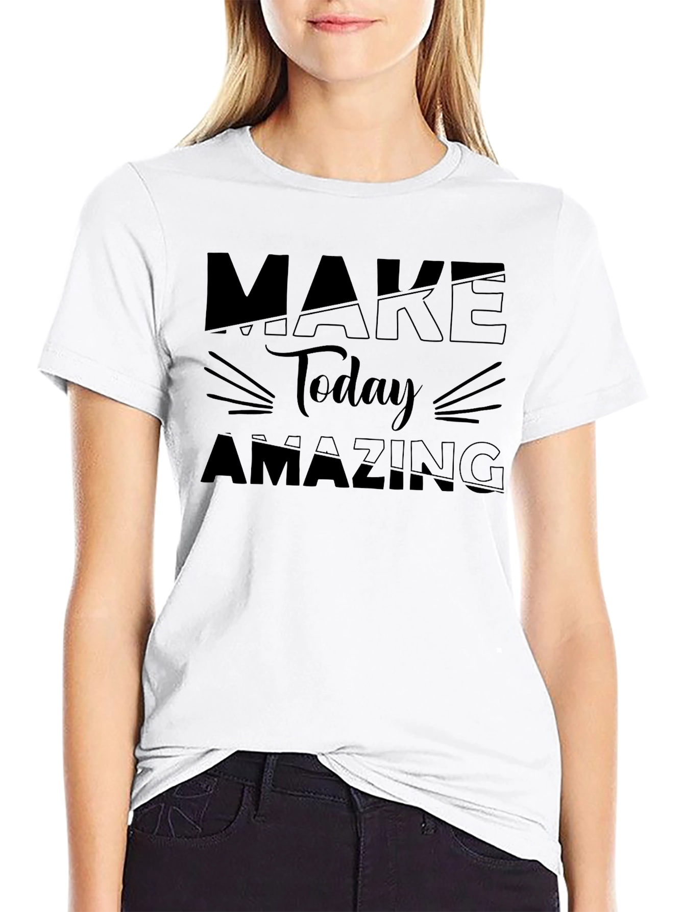 Make Today Amazing Graphic Tee - Black Cotton T-Shirt