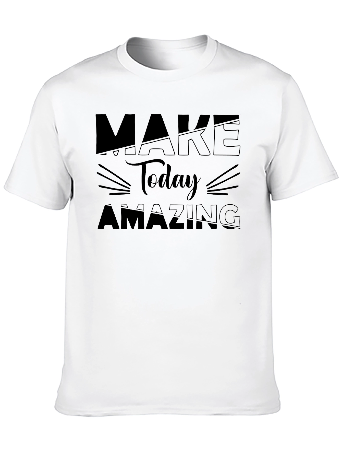 Make Today Amazing Graphic Tee - Black Cotton T-Shirt