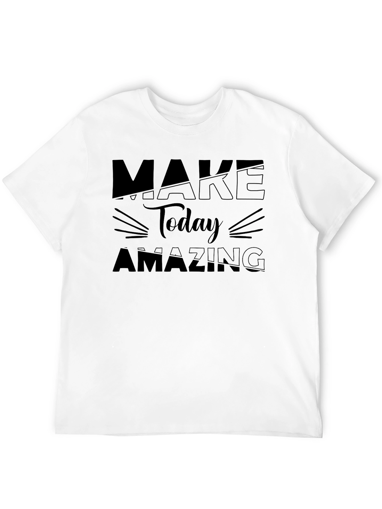 Make Today Amazing Graphic Tee - Black Cotton T-Shirt