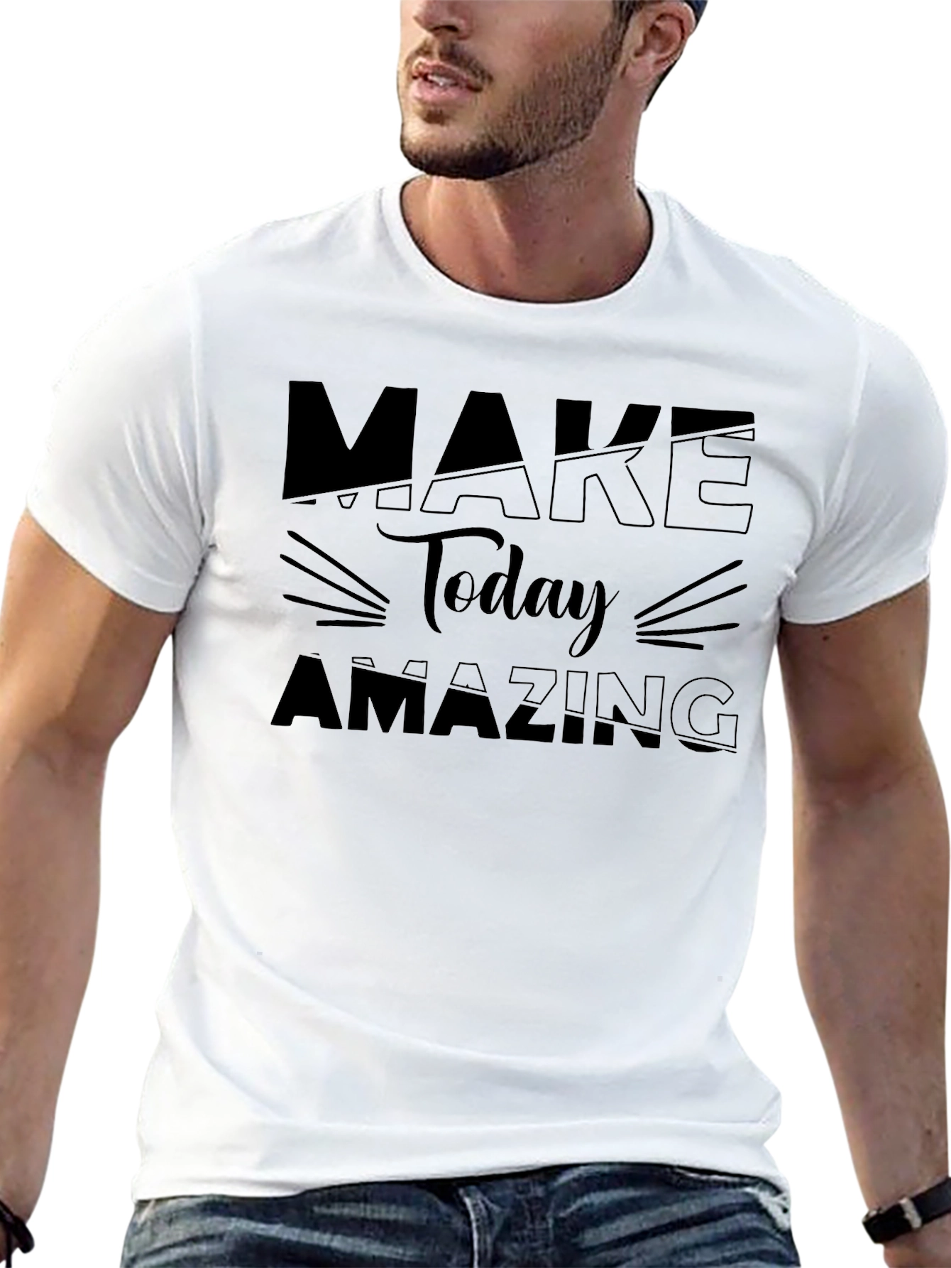 Make Today Amazing Graphic Tee - Black Cotton T-Shirt