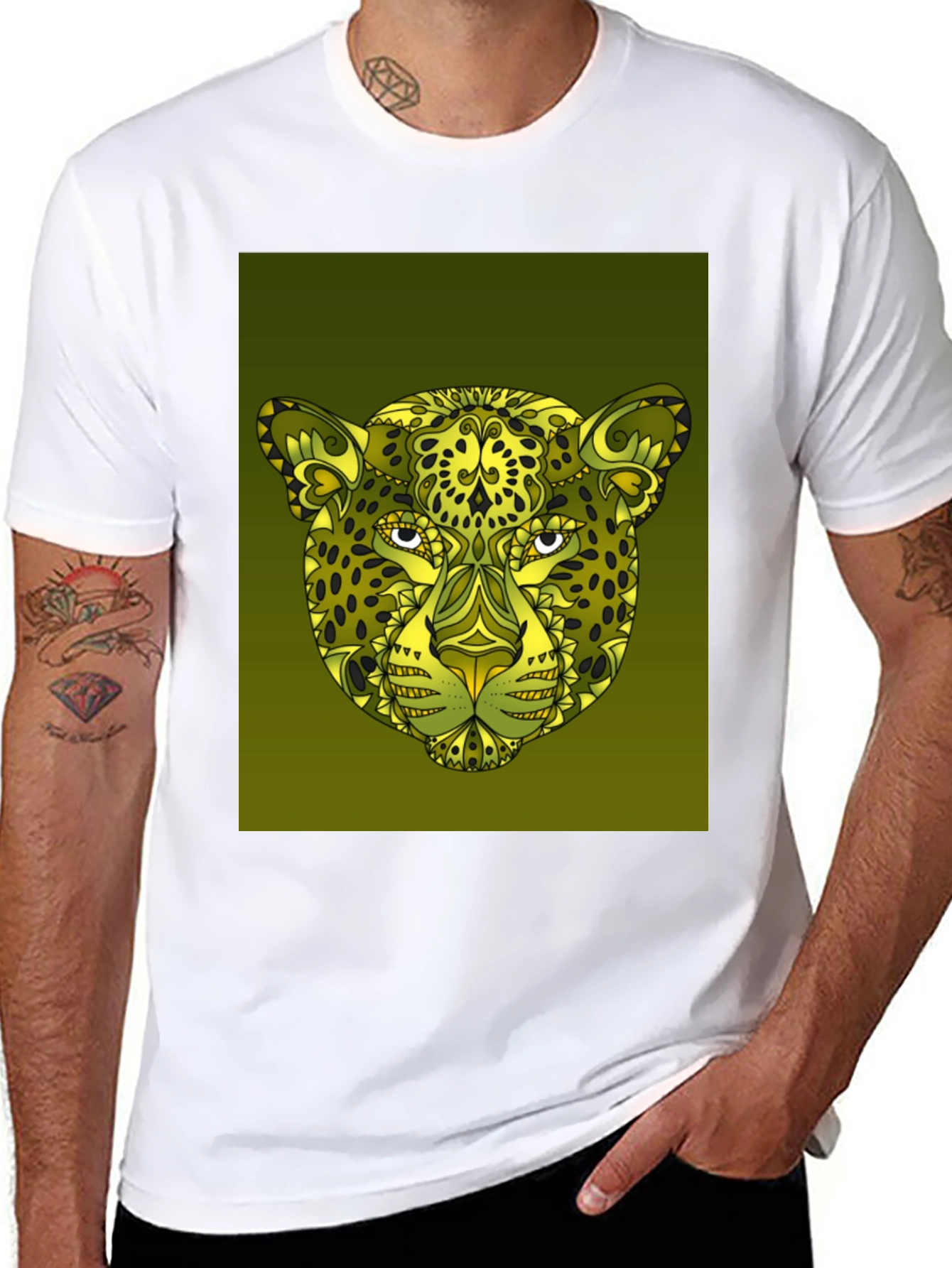 Stylish Cheetah Print Graphic Tee
