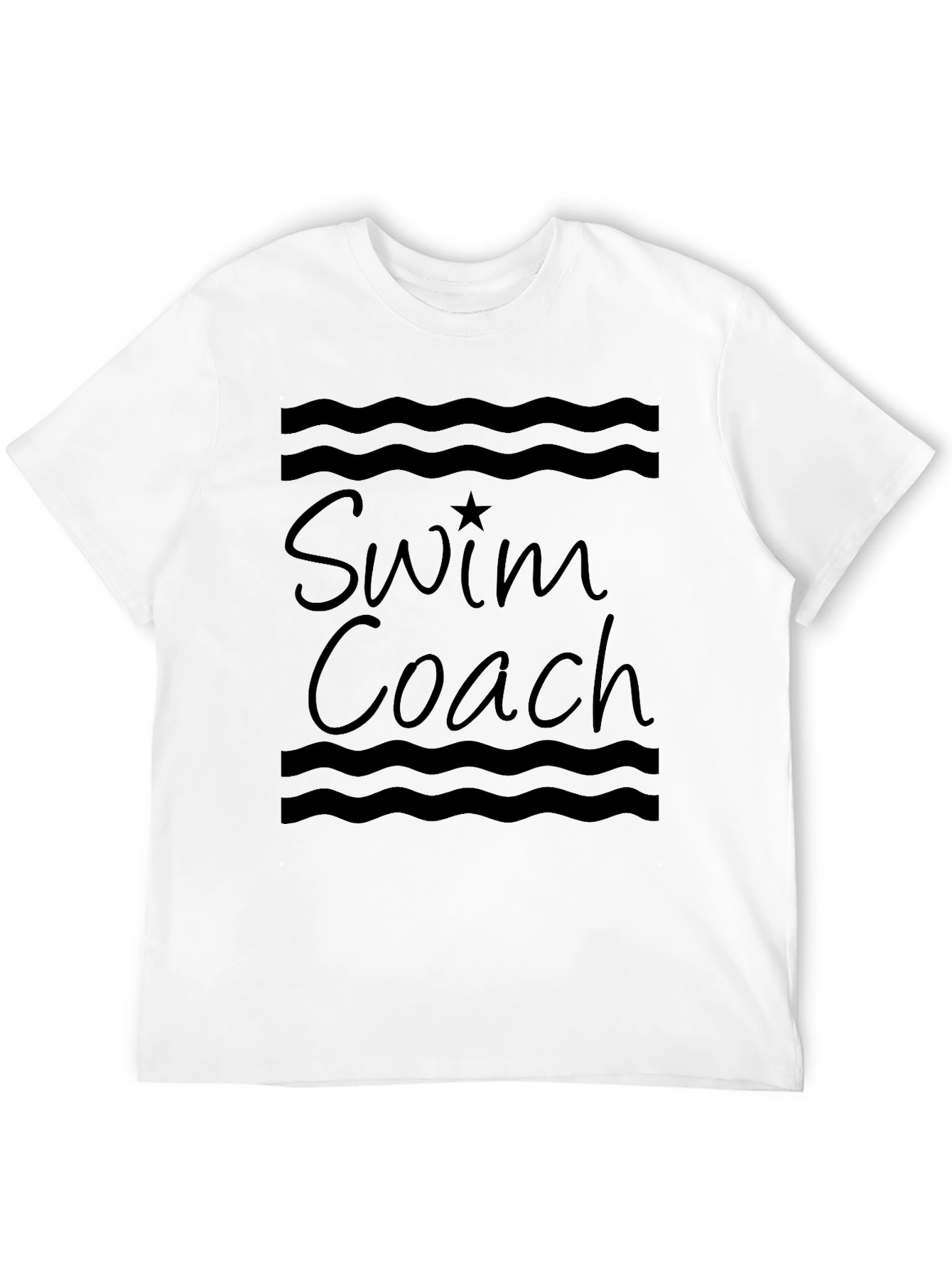 Swim Coach Graphic Tee - Comfortable Black T-Shirt