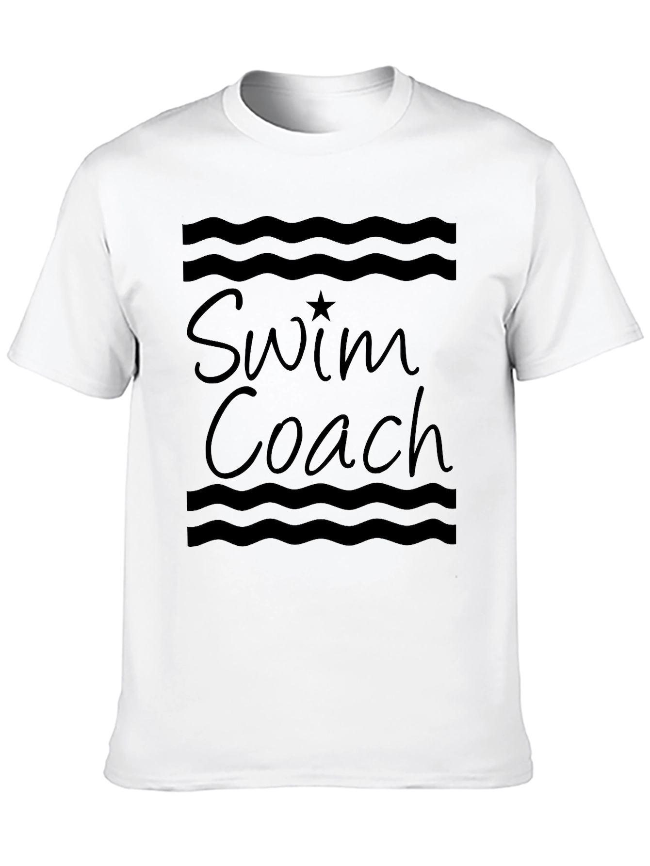 Swim Coach Graphic Tee - Comfortable Black T-Shirt