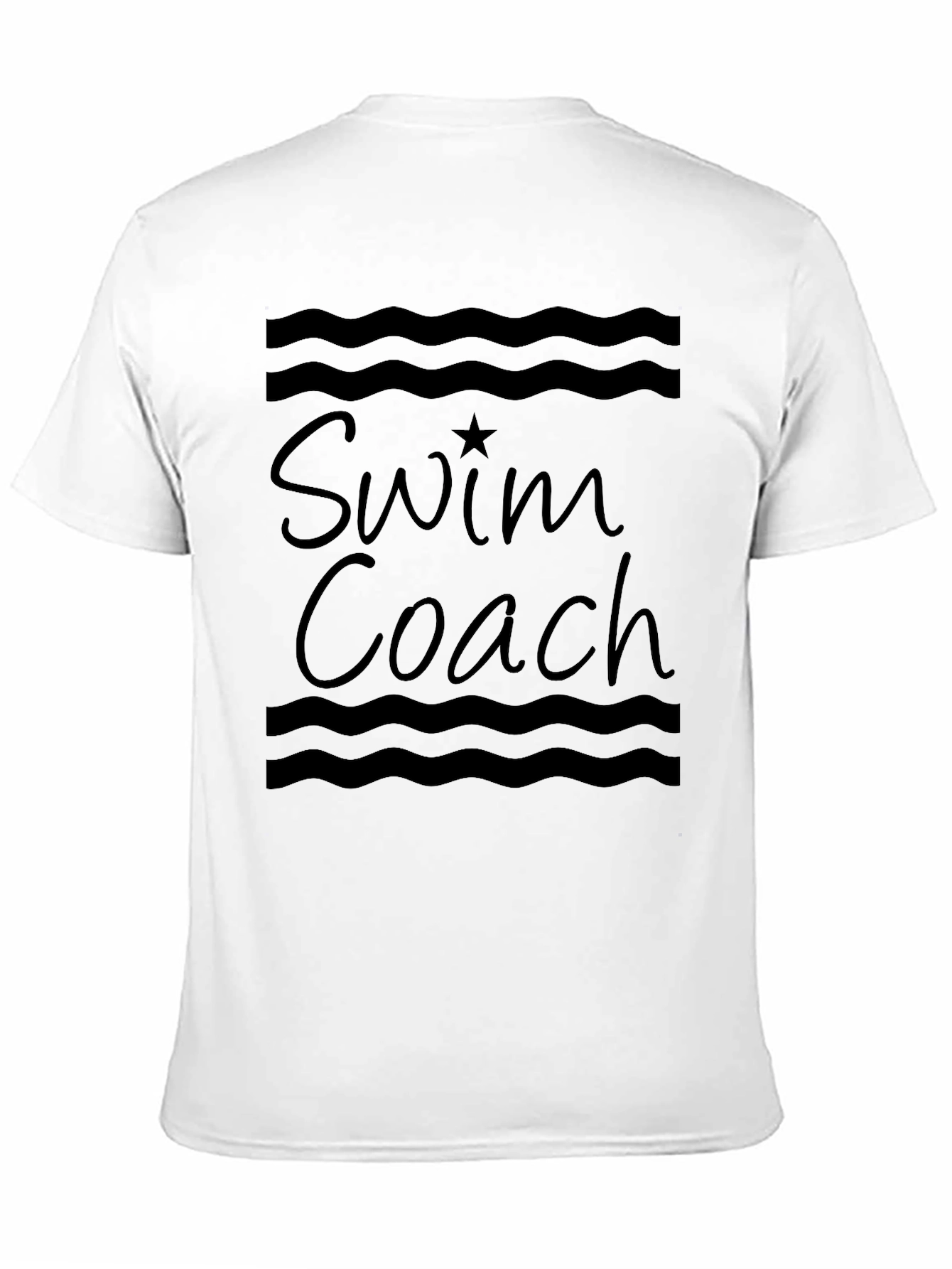 Swim Coach Graphic Tee - Comfortable Black T-Shirt