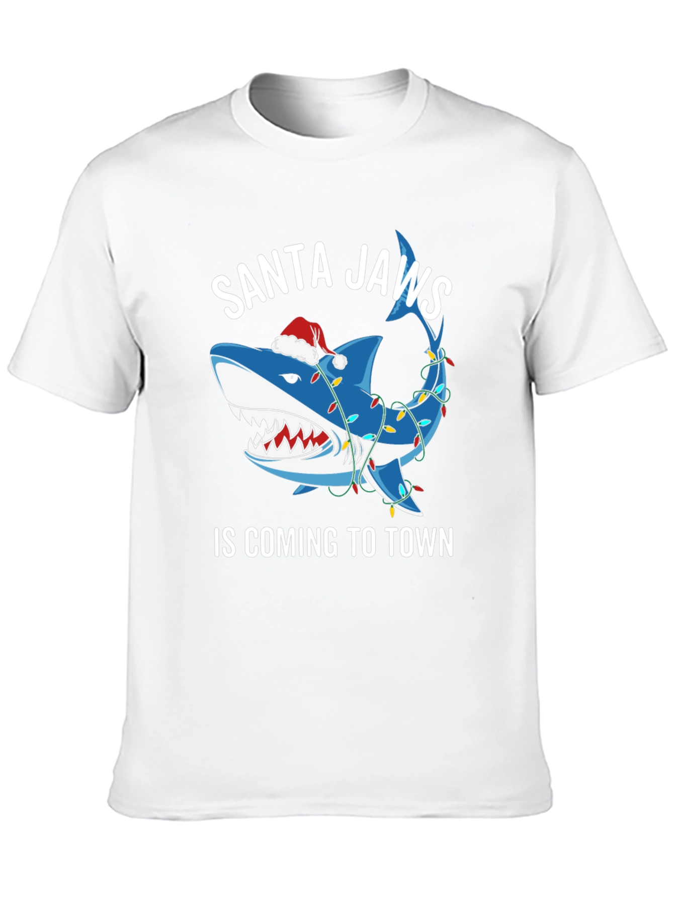 Santa Jaws T-Shirt: Shark Christmas Tee