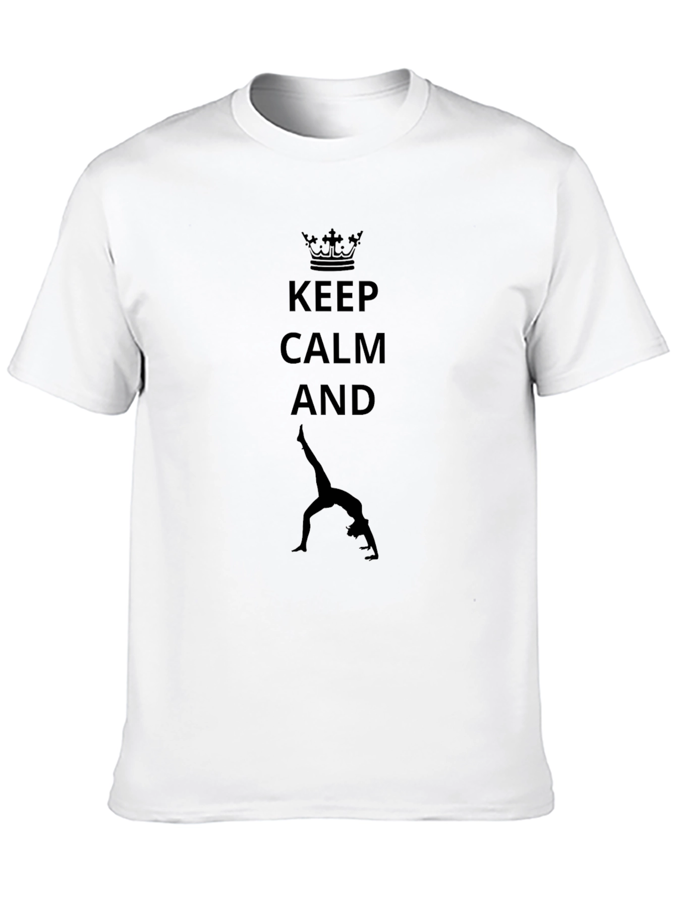 Keep Calm Gymnastics Black Graphic Tee