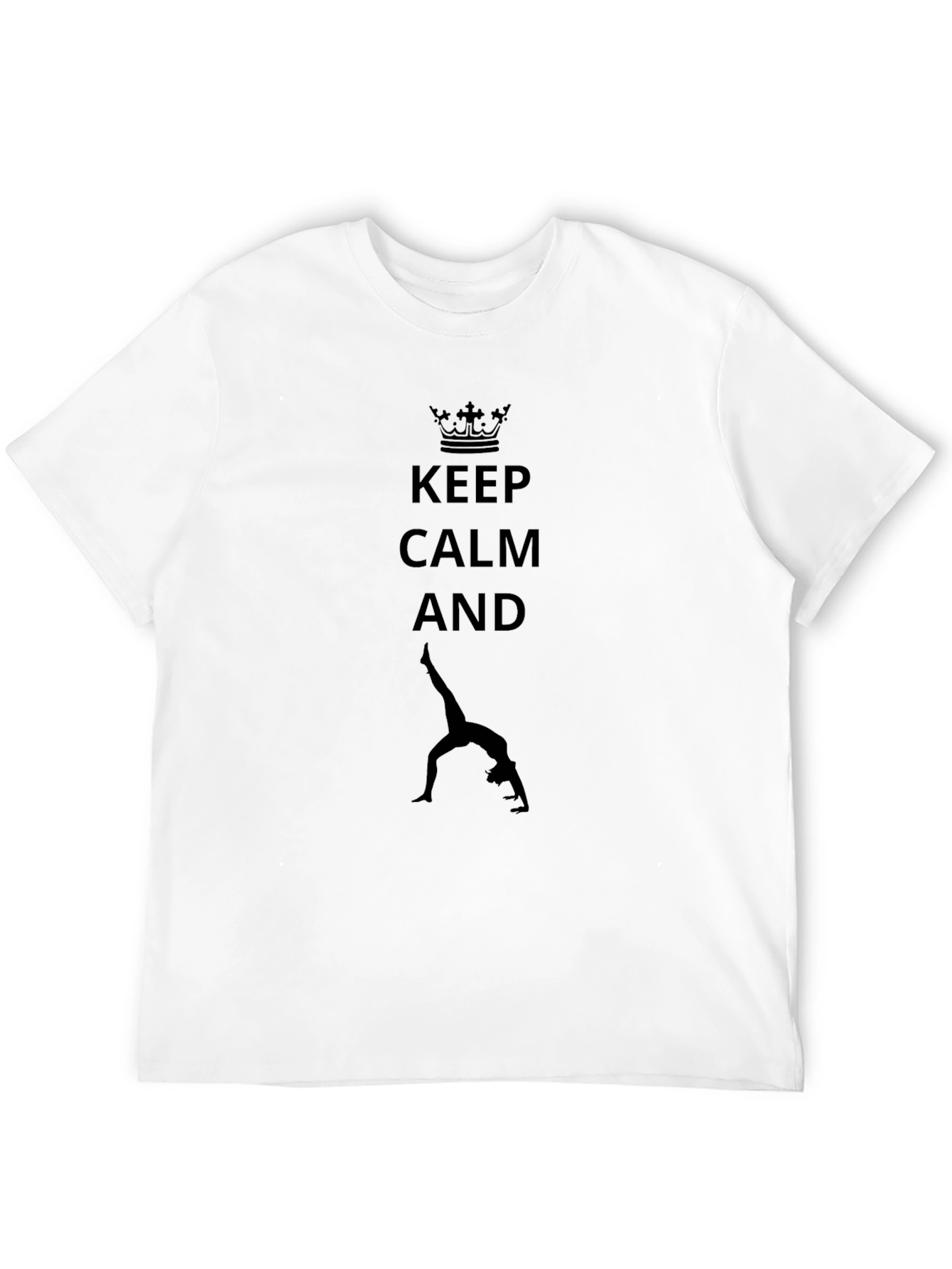 Keep Calm Gymnastics Black Graphic Tee