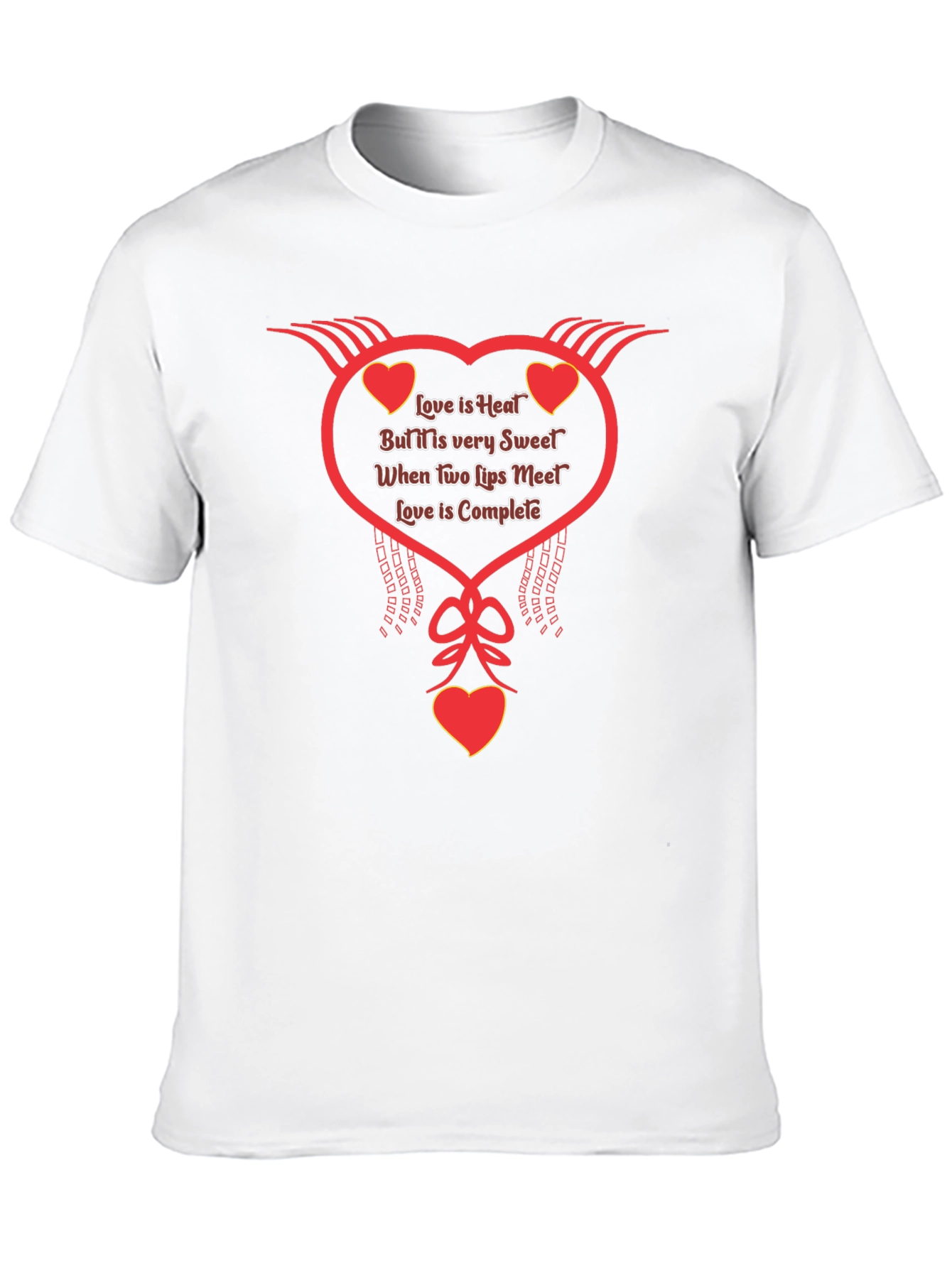 Romantic Love is Heat Heart Graphic Tee - Black