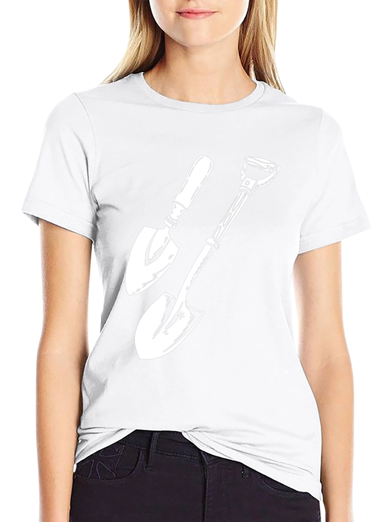 Gardening Shovel T-Shirt - Black Graphic Tee