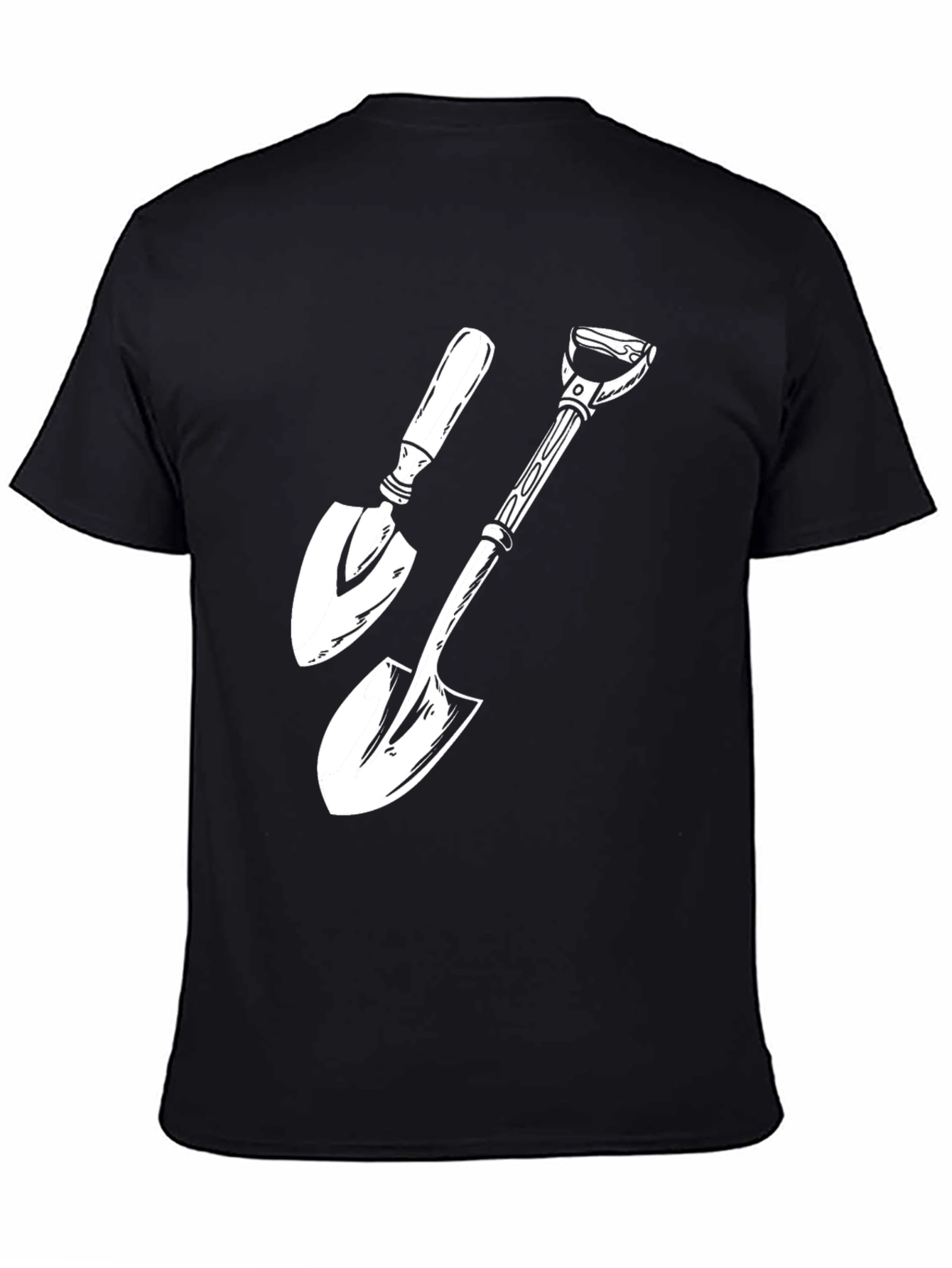 Gardening Shovel T-Shirt - Black Graphic Tee