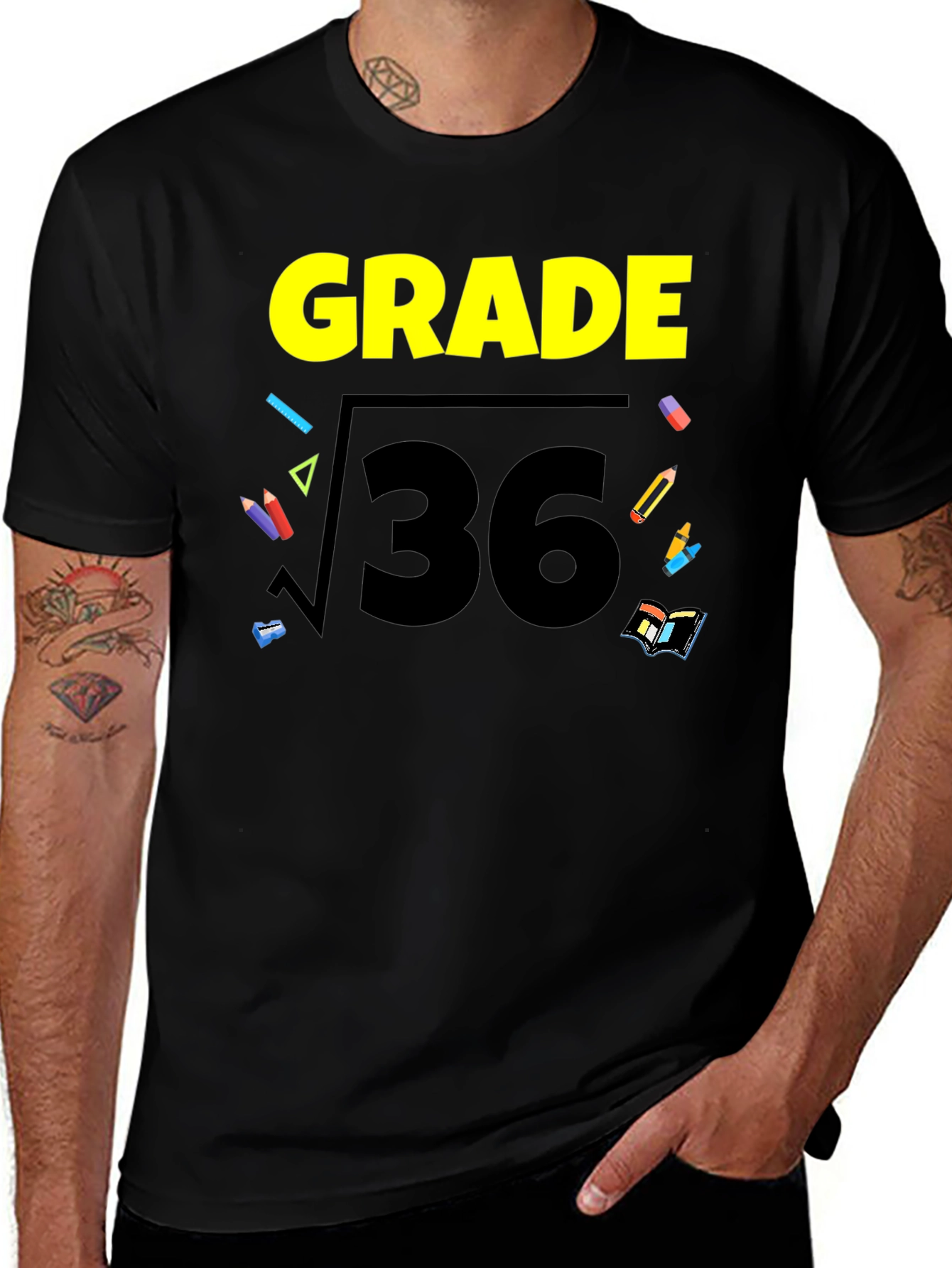 6th Grade T-Shirt - Math Root 36 Design
