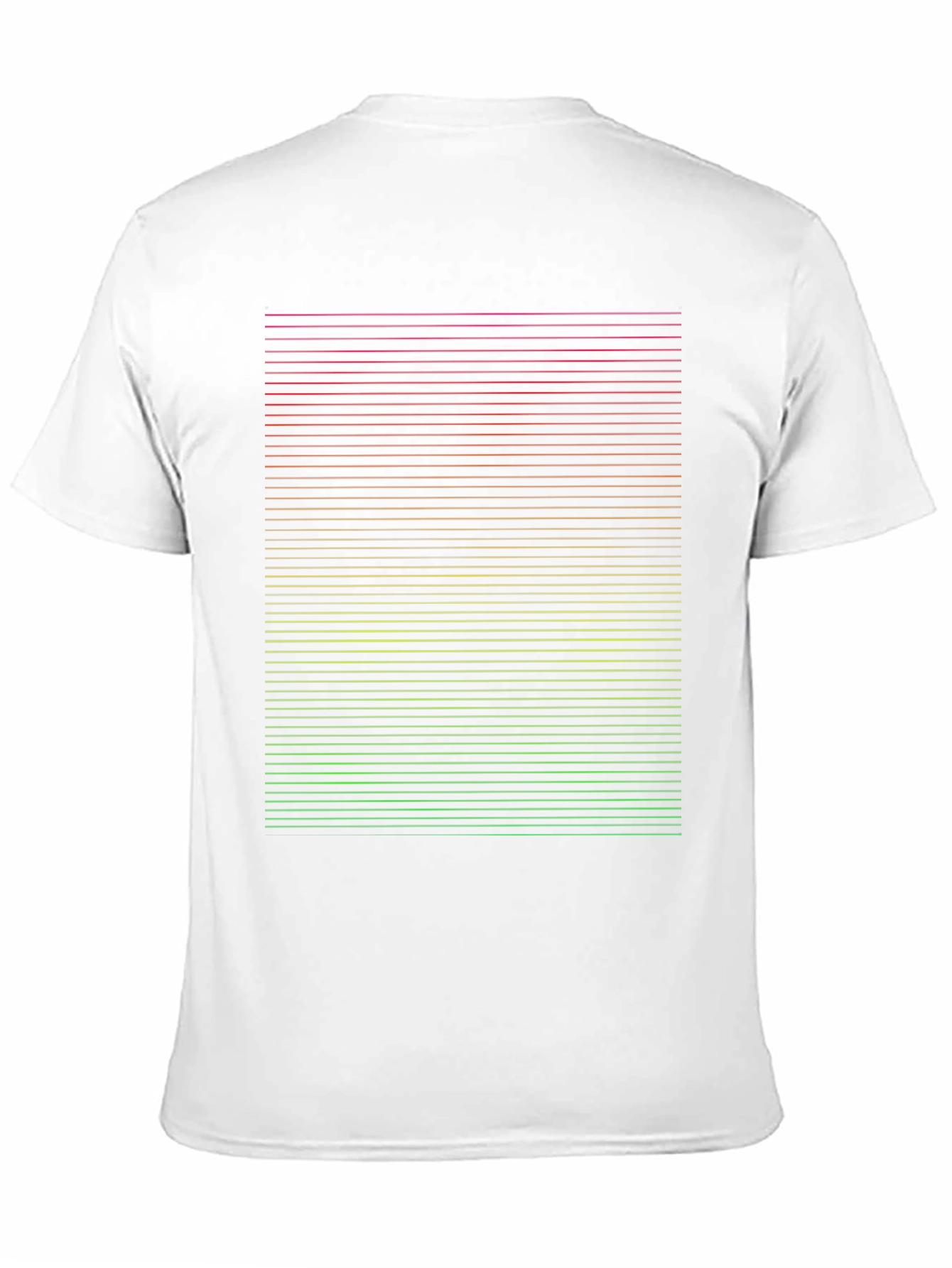 Gradient Stripe Graphic Tee - Modern Casual Black T-Shirt
