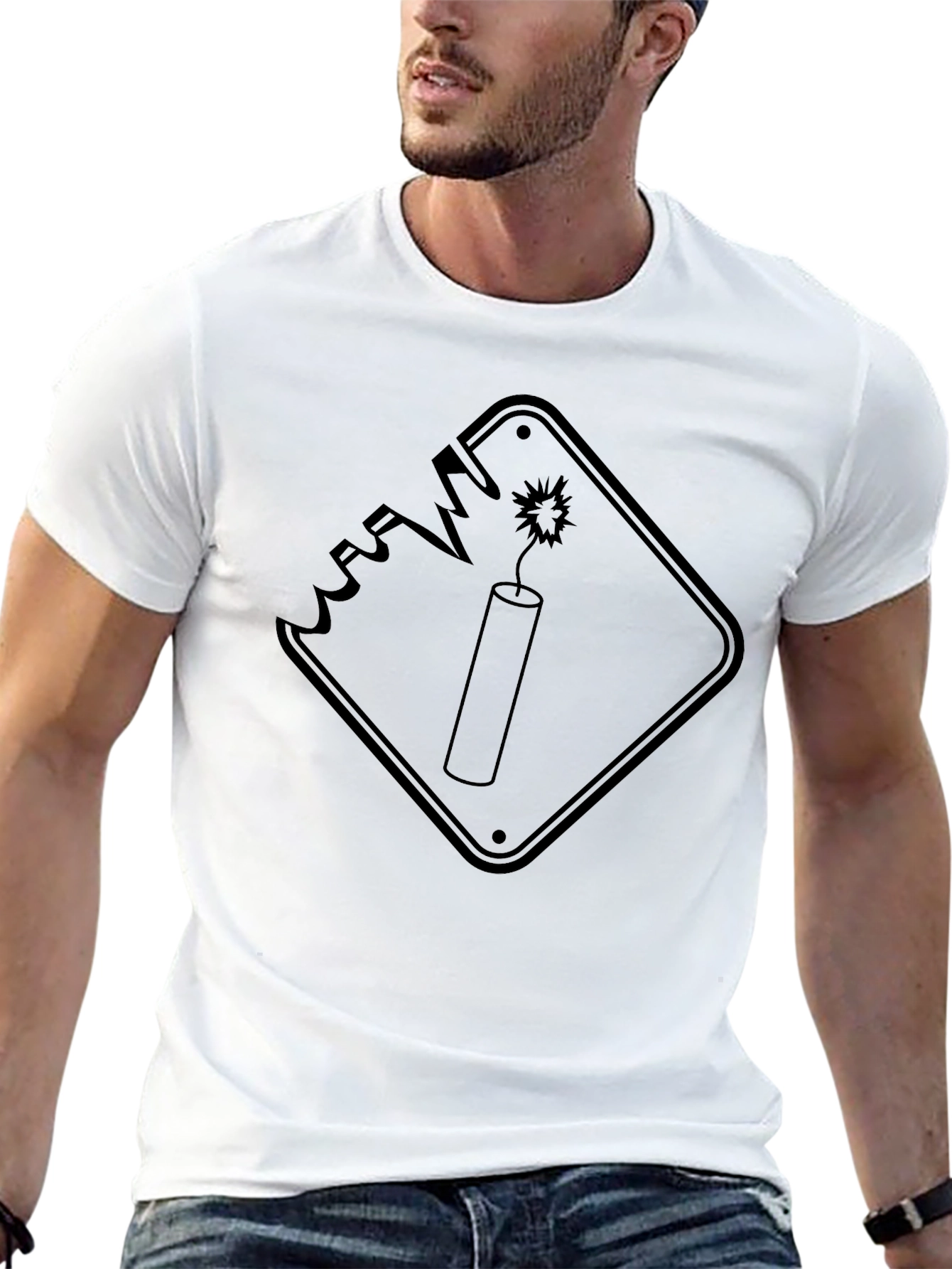 Explosive Style: Black Graphic Tee