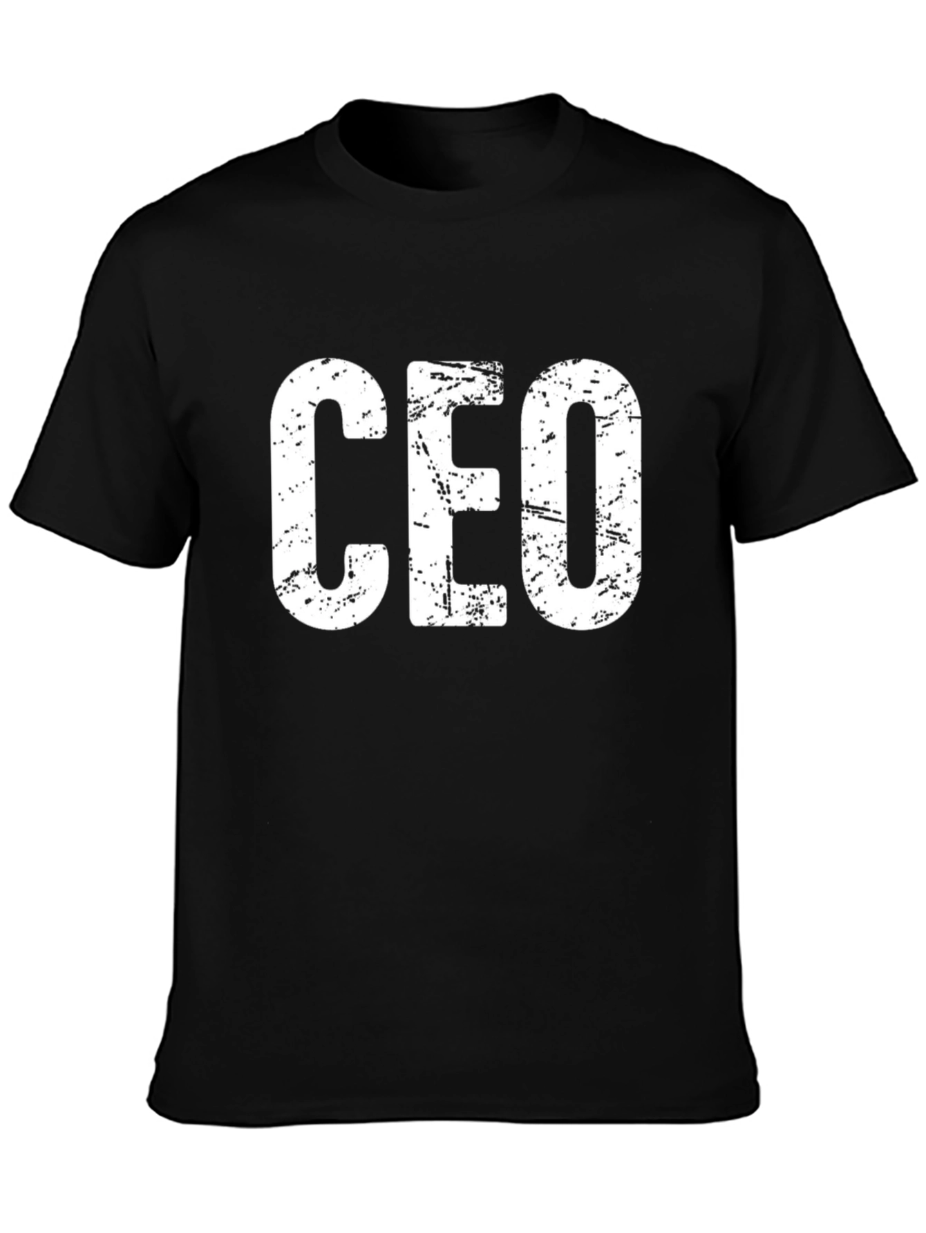CEO Distressed Print Black T-Shirt