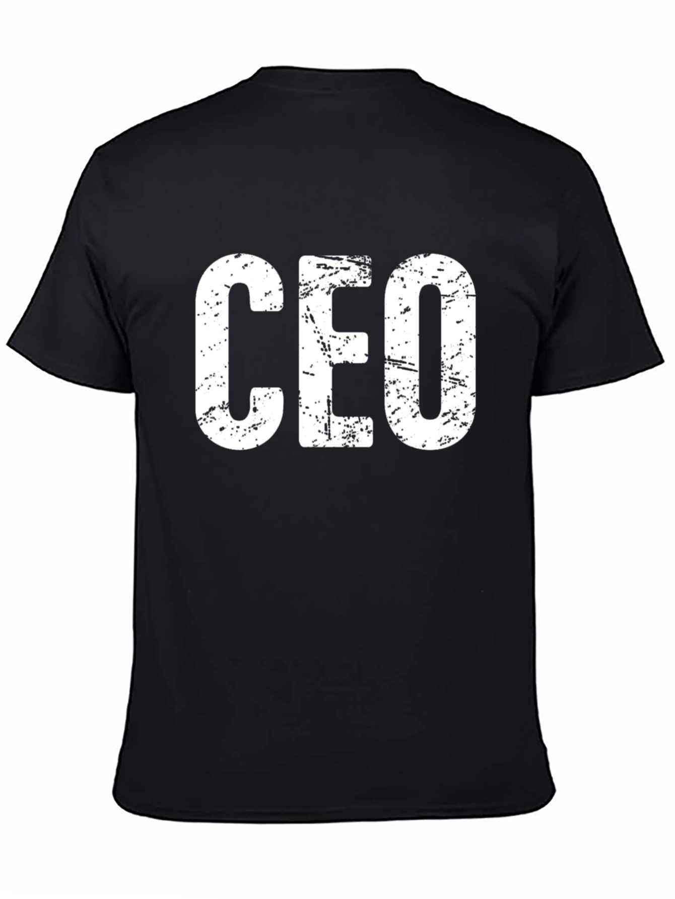 CEO Distressed Print Black T-Shirt