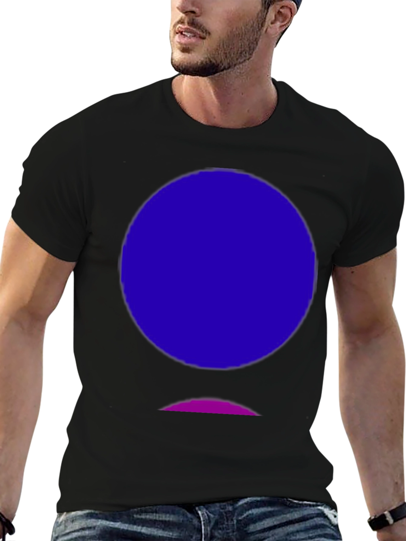 Abstract Graphic Tee - Black Cotton Blend