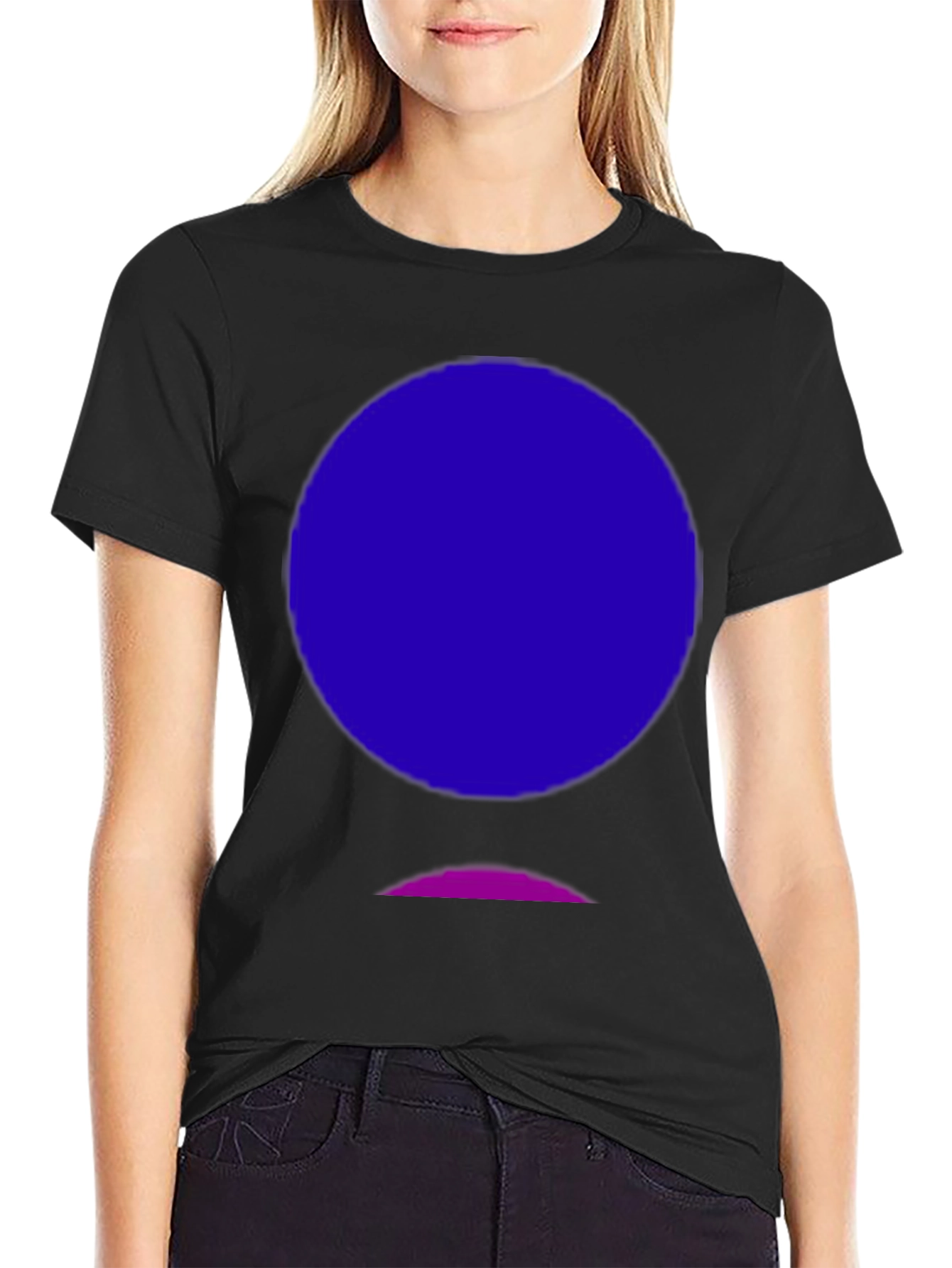 Abstract Graphic Tee - Black Cotton Blend
