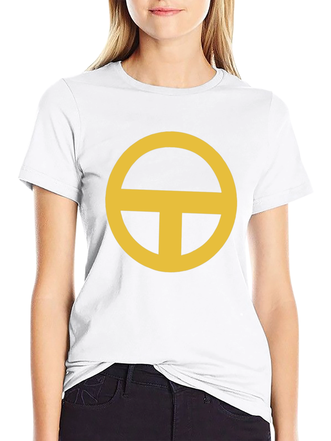 Black T-Shirt with Gold Circle-T Design