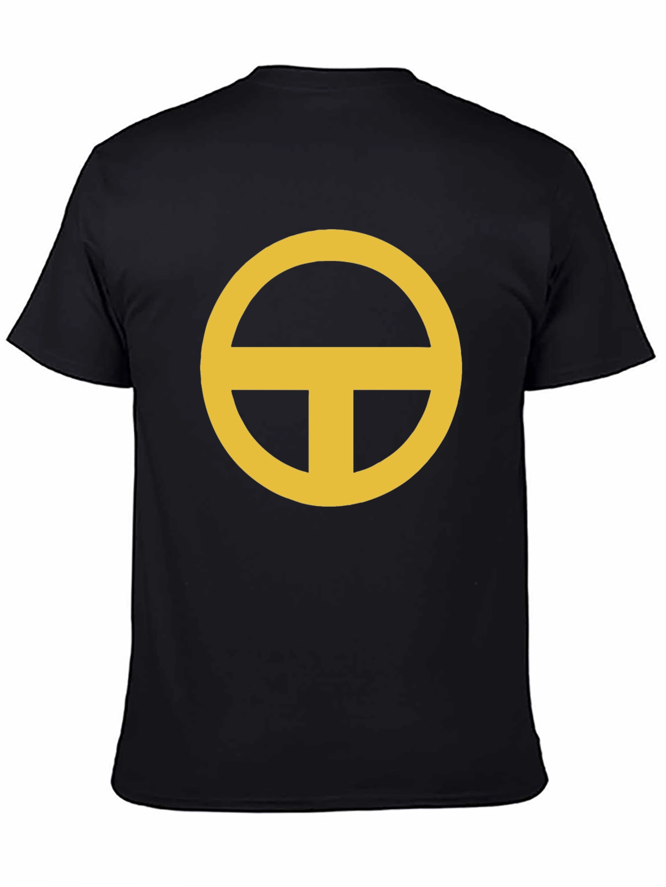 Black T-Shirt with Gold Circle-T Design