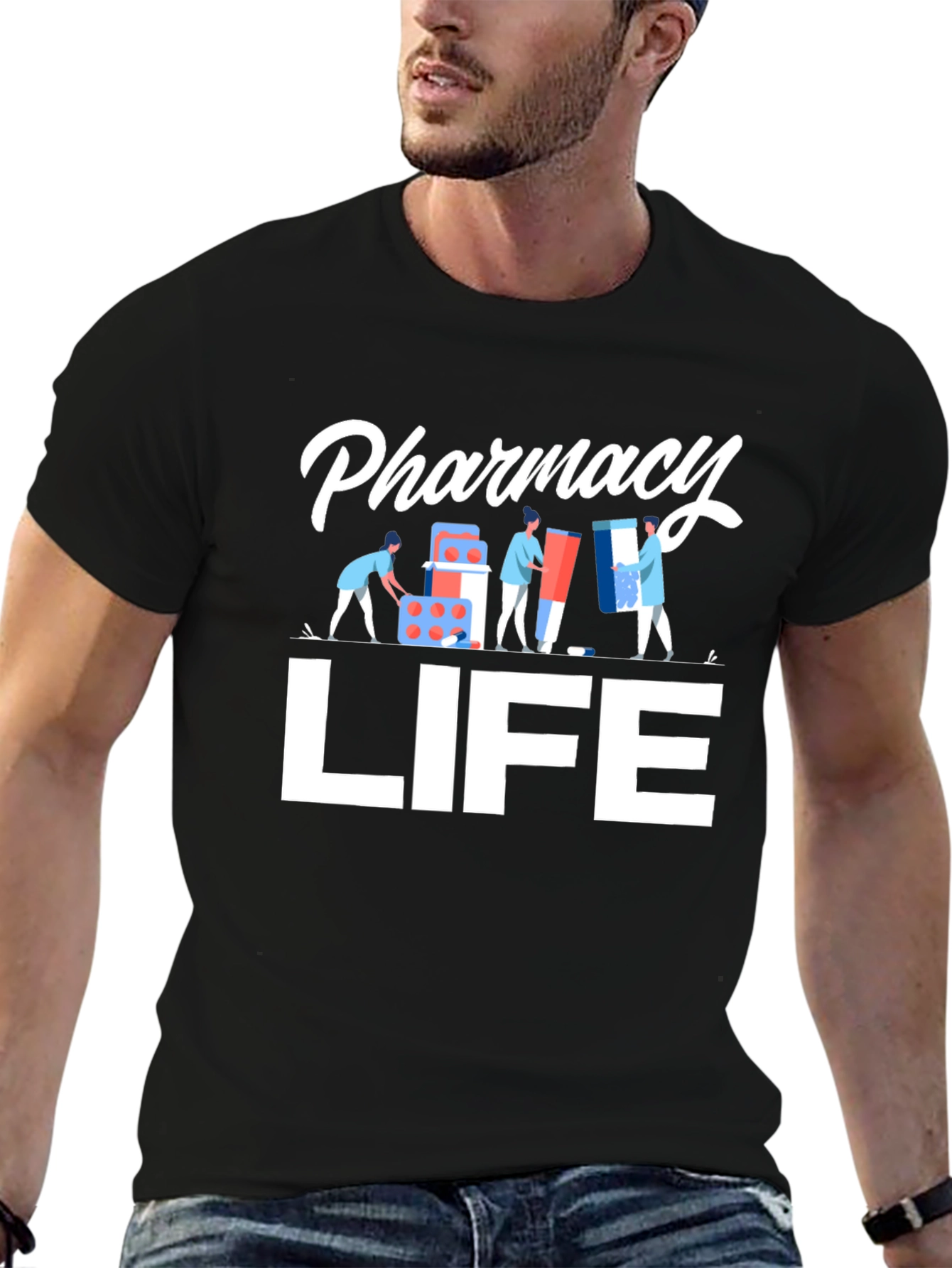 Pharmacy Life Graphic Tee - Pill Packer Design