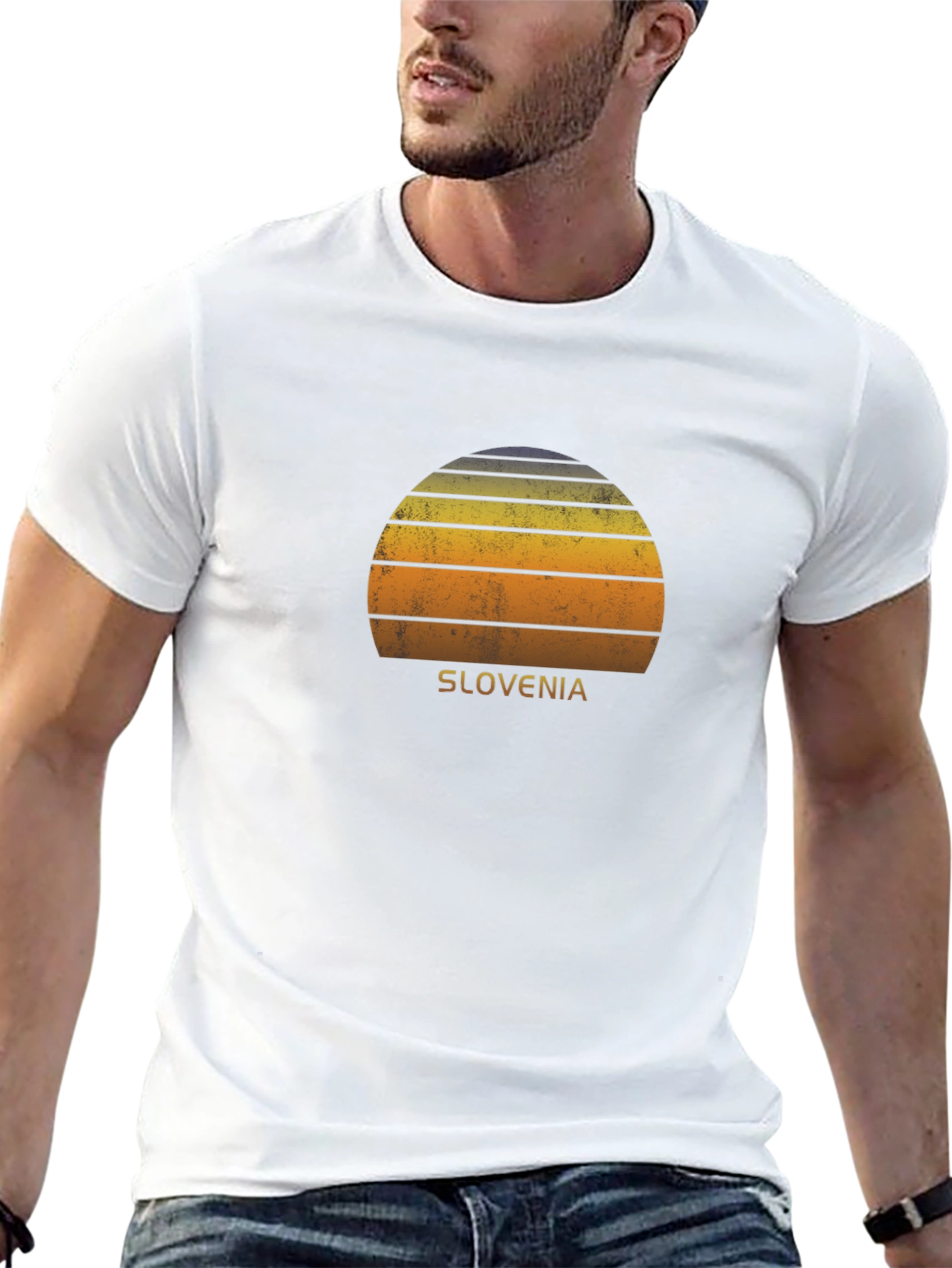 Slovenia Sunset Graphic T-Shirt - Black