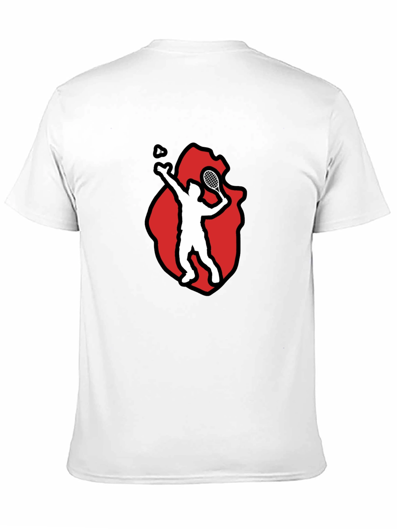 Badminton Player Graphic Tee - Black T-Shirt