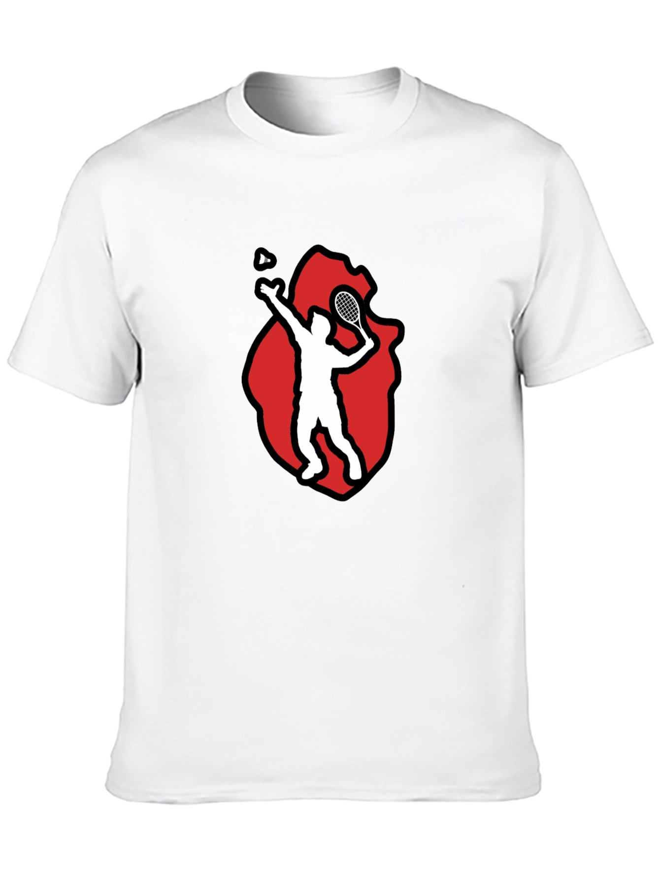Badminton Player Graphic Tee - Black T-Shirt