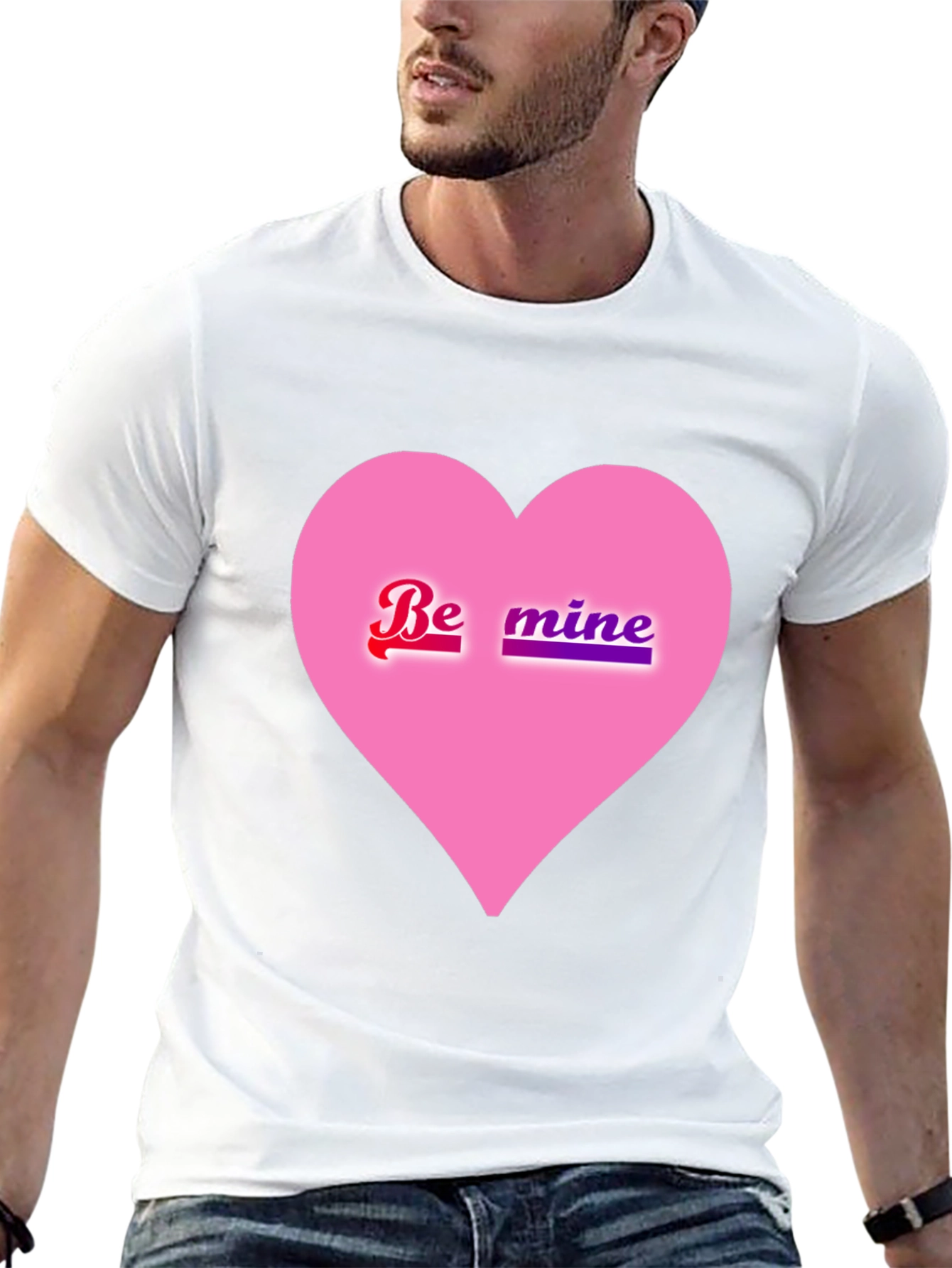 Be Mine Pink Heart Valentines Day T-Shirt
