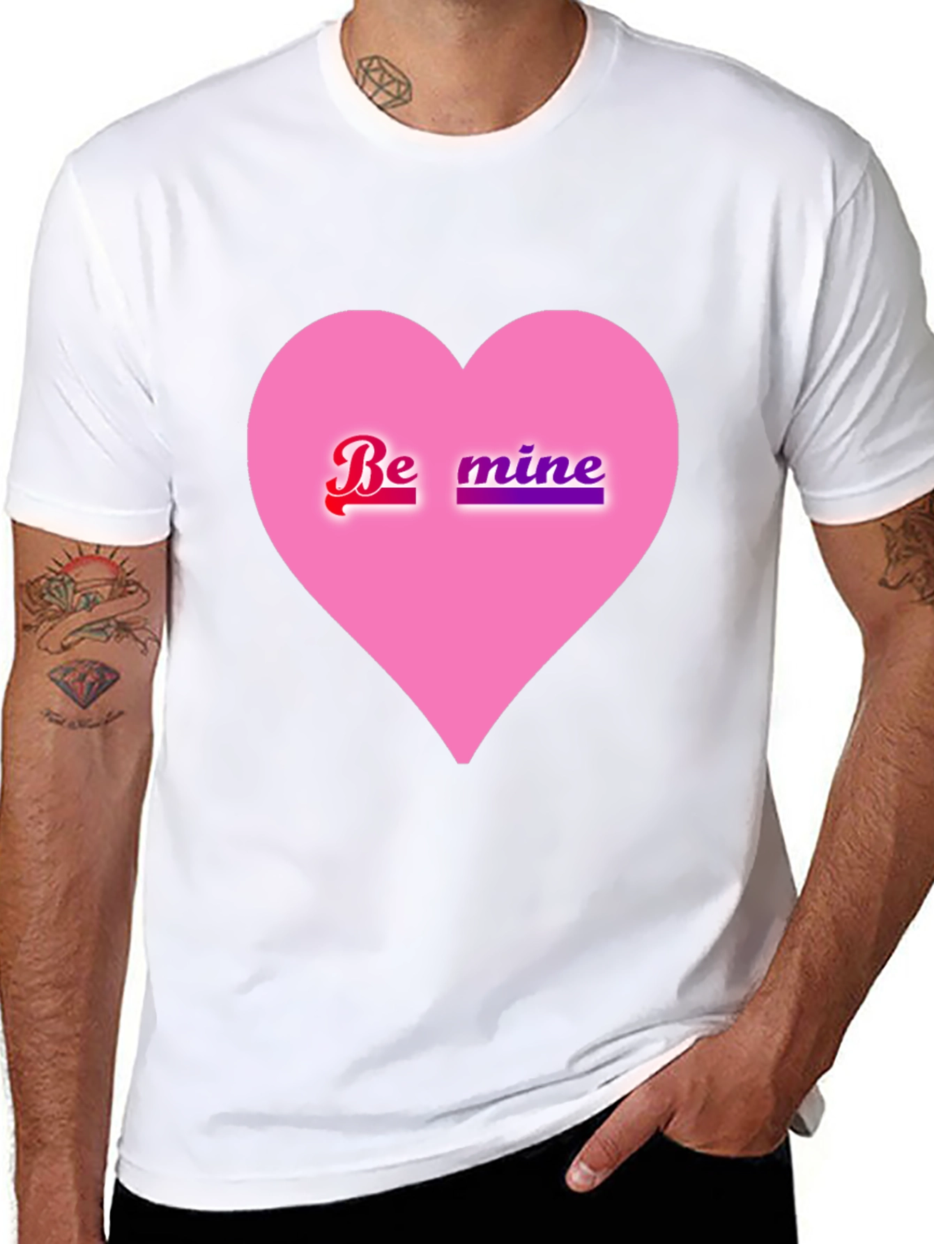 Be Mine Pink Heart Valentines Day T-Shirt