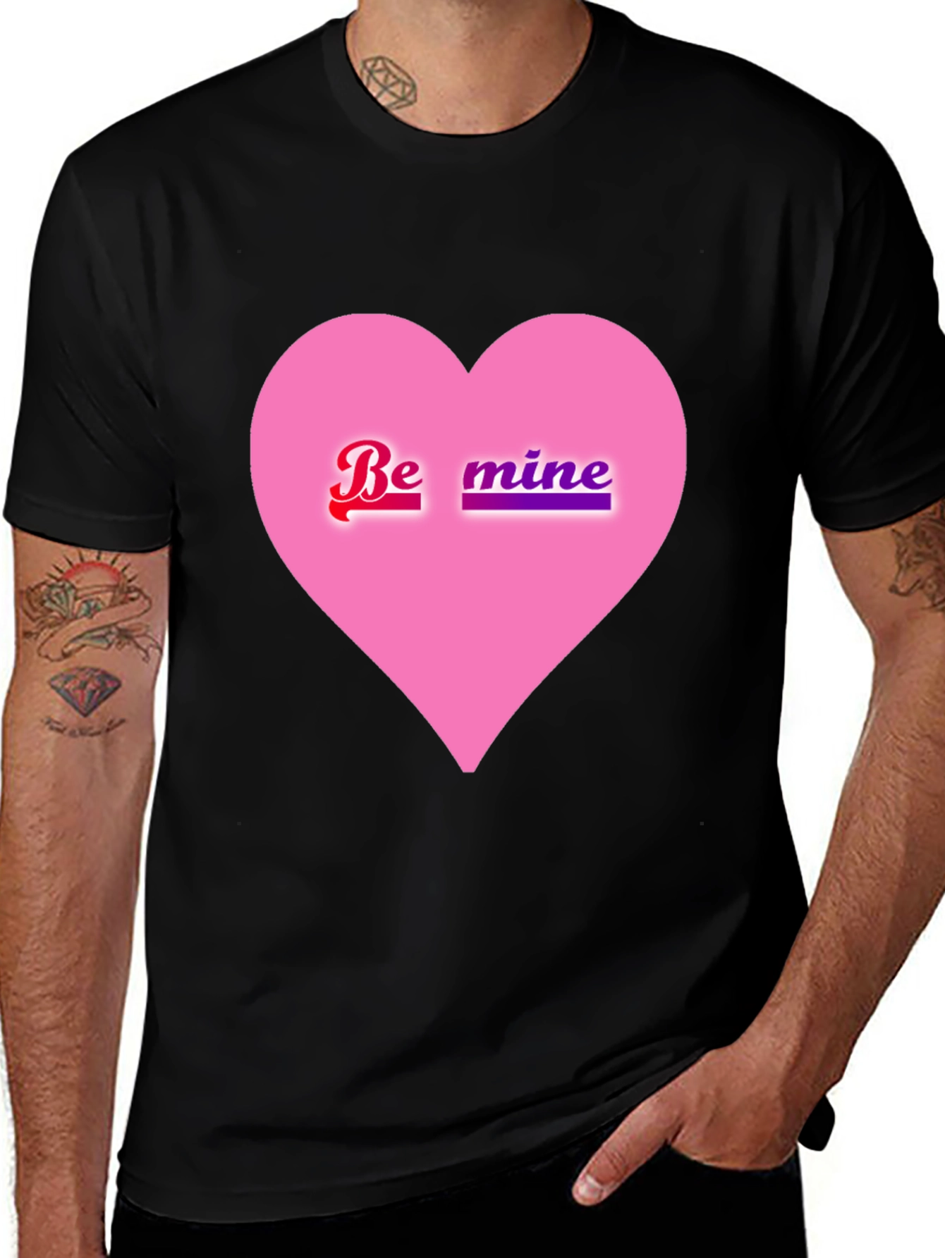 Be Mine Pink Heart Valentines Day T-Shirt