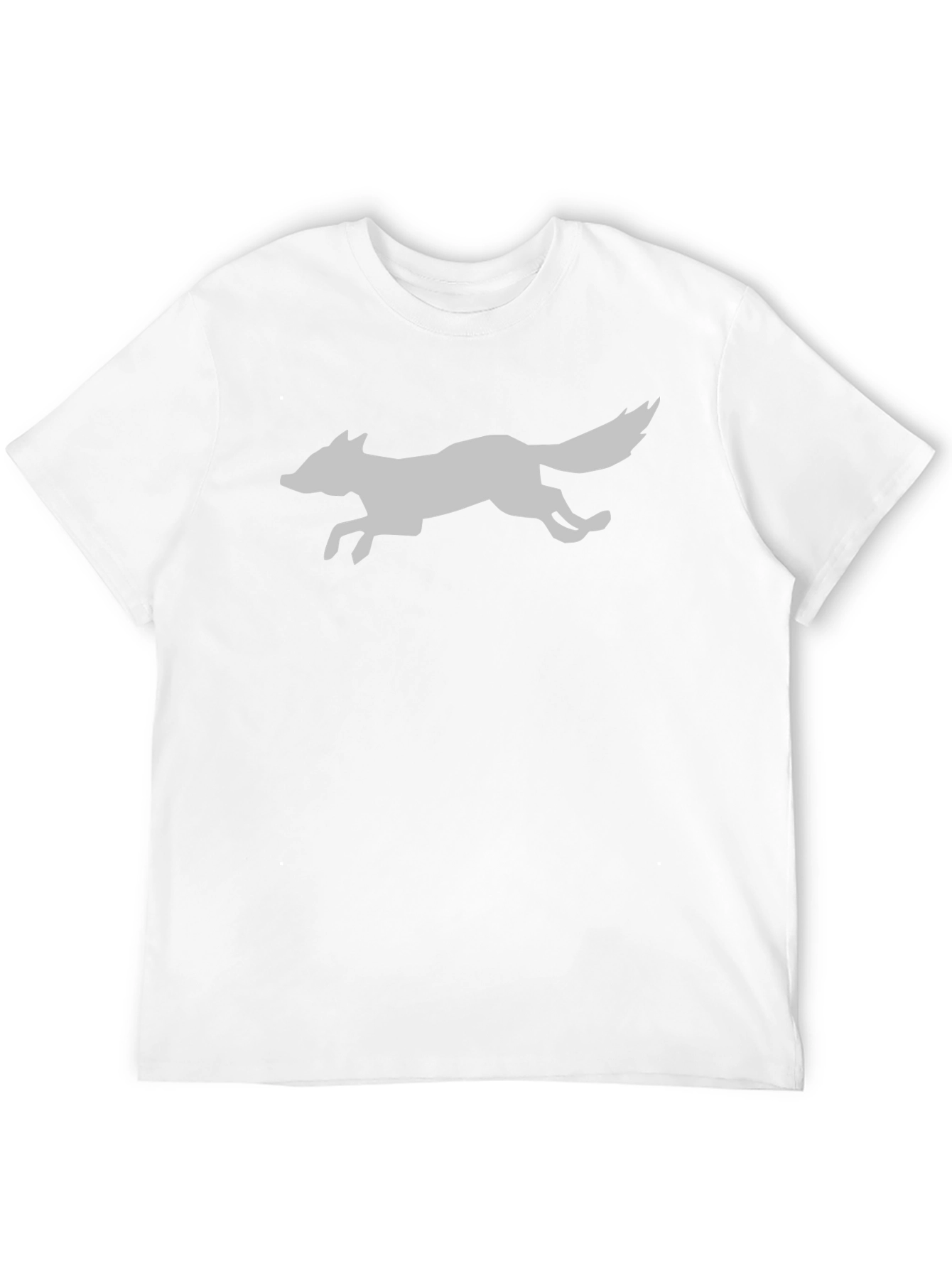 Sleek Fox Graphic Tee - Black Cotton Blend