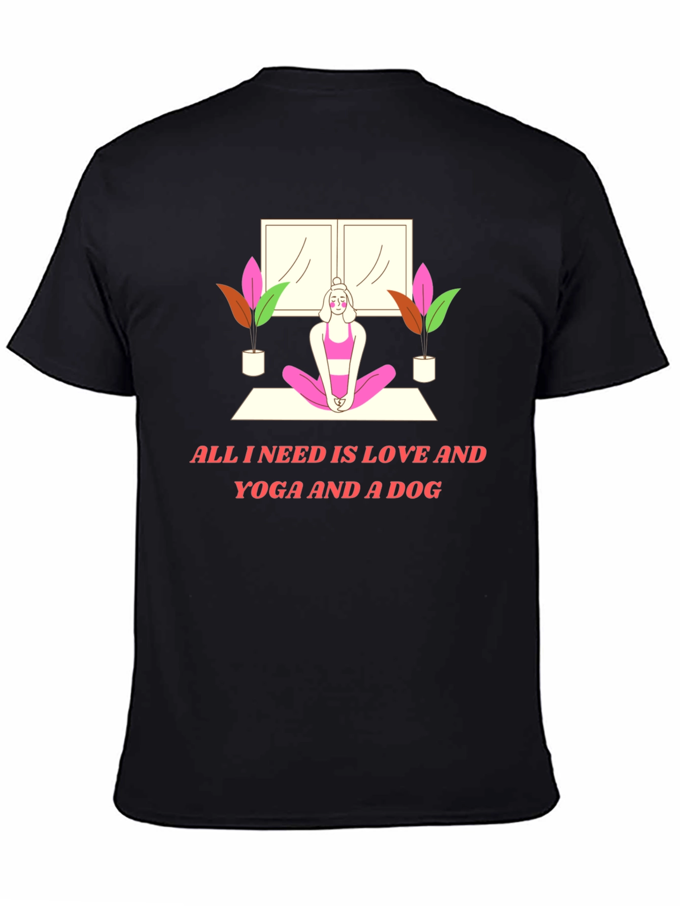 Yoga & Dog Lover T-Shirt: Love and Yoga Design