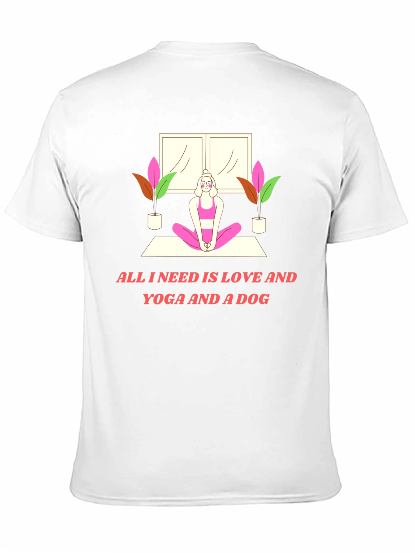 Yoga & Dog Lover T-Shirt: Love and Yoga Design