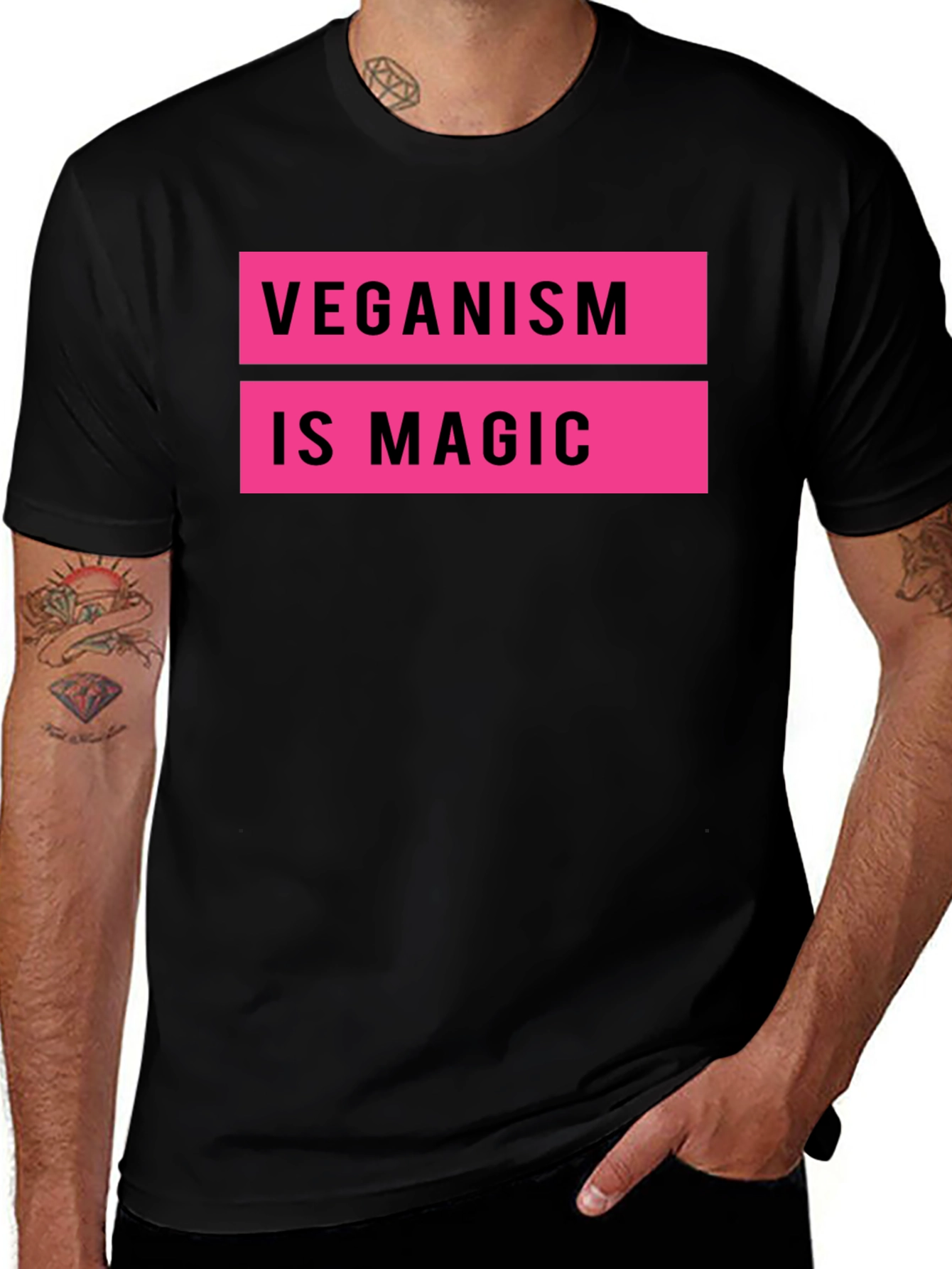 Veganism is Magic Black T-Shirt