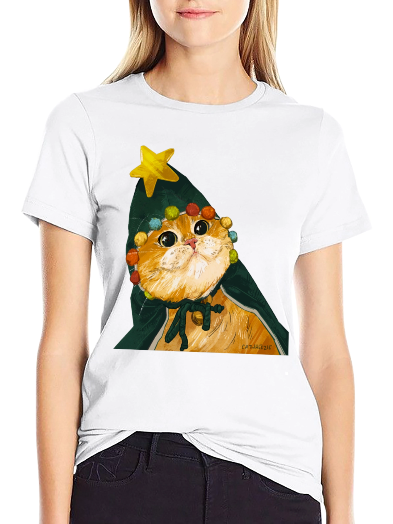 Cat Christmas Tree T-Shirt