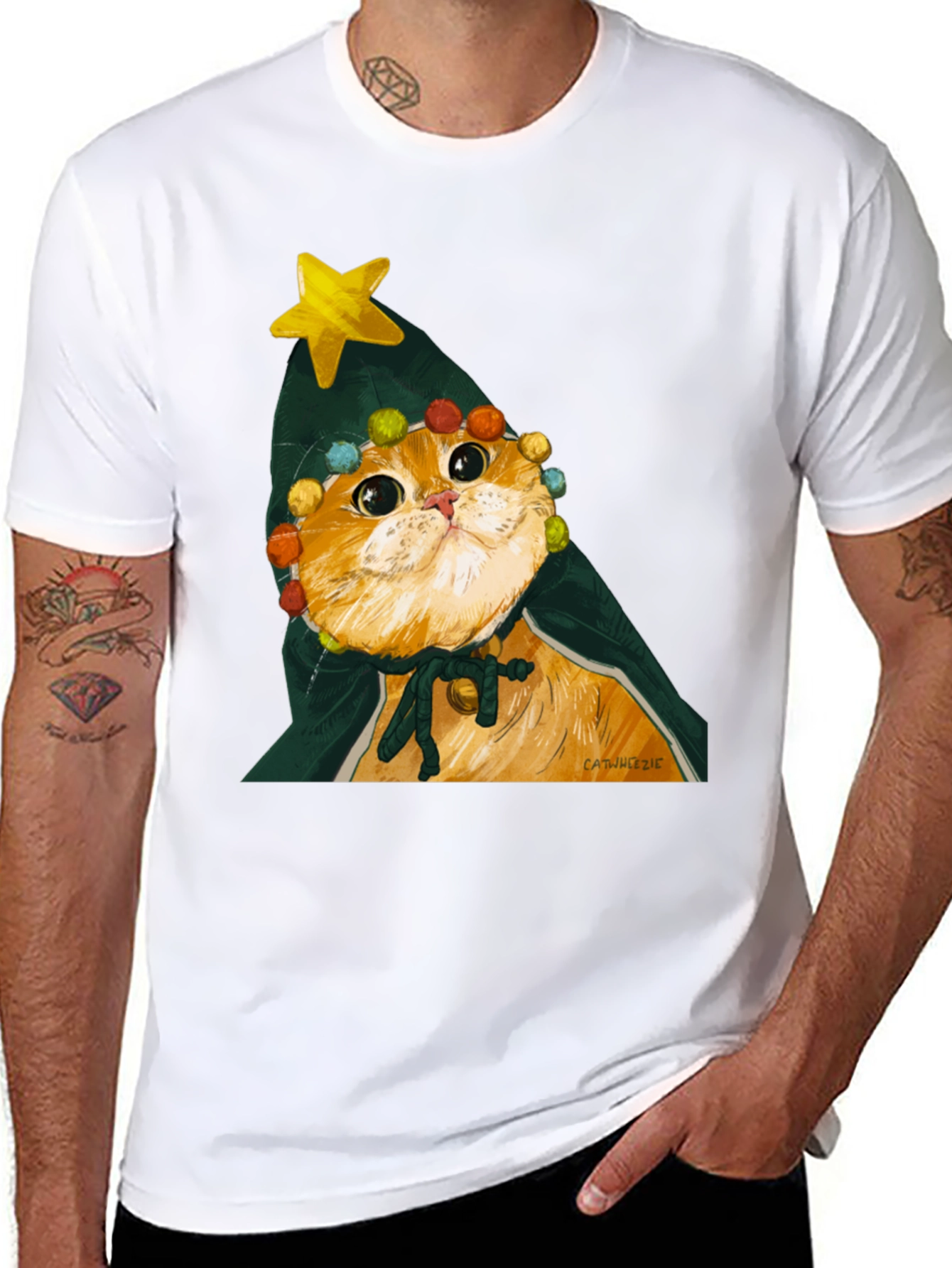 Cat Christmas Tree T-Shirt
