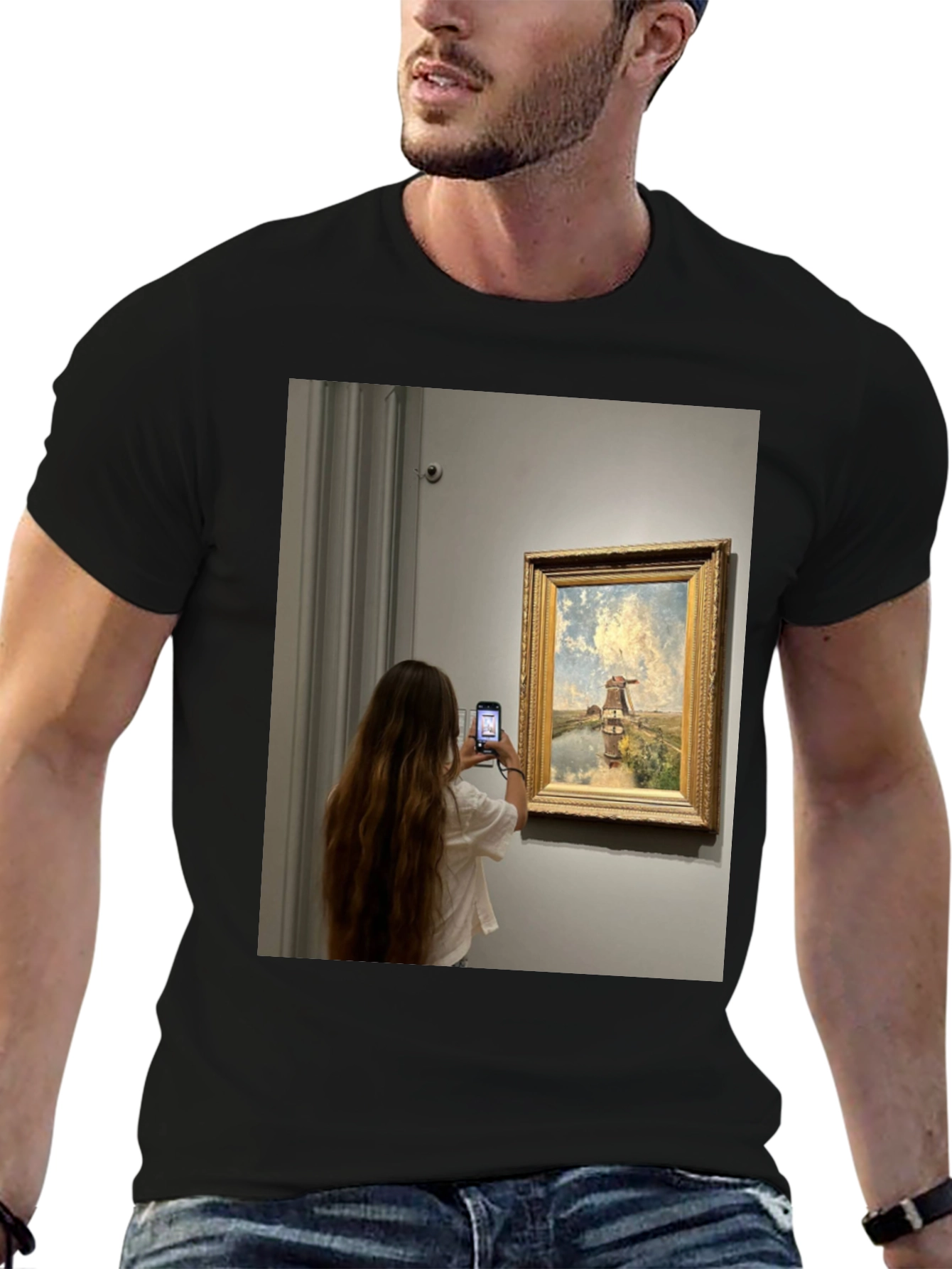 Art Lovers Tee: Museum Moment Graphic T-Shirt